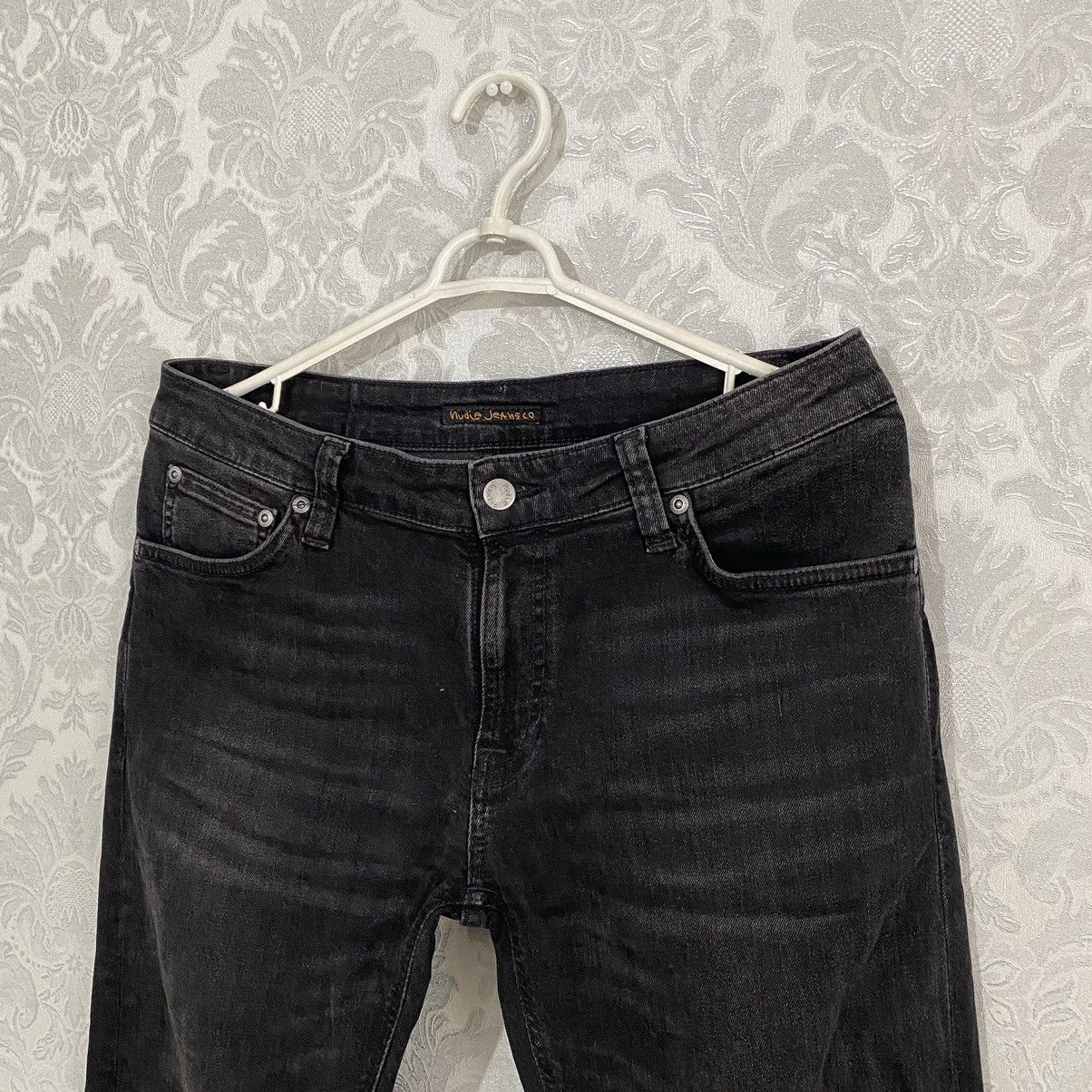 Nudie Jeans Nudie Jeans Grim Tim Black Denim Men’s Pants Size US 31 - 2 Thumbnail
