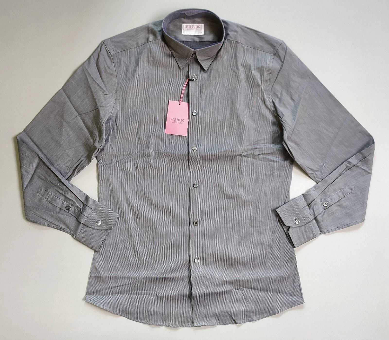 Thomas Pink Thomas Pink Slim Fit Smart Casual Fine Stripe Shirt T 0052 Size US M / EU 48-50 / 2 - 2 Thumbnail