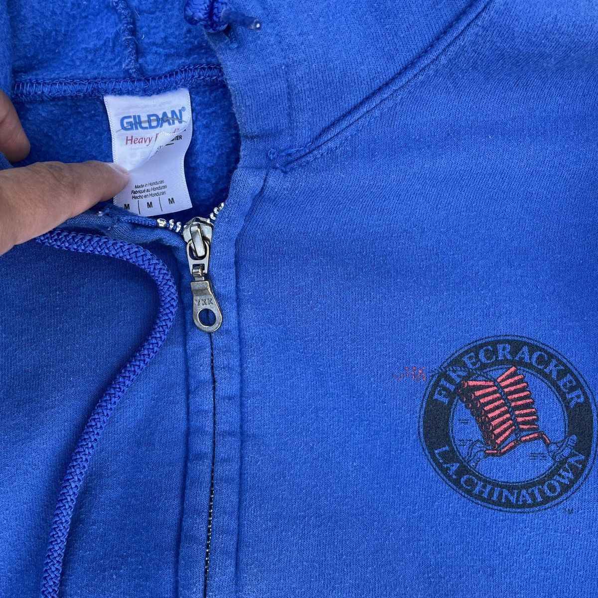 Gildan Firecracker LA Chinatown Year of the monkey zip up hoodie Size US M / EU 48-50 / 2 - 4 Thumbnail