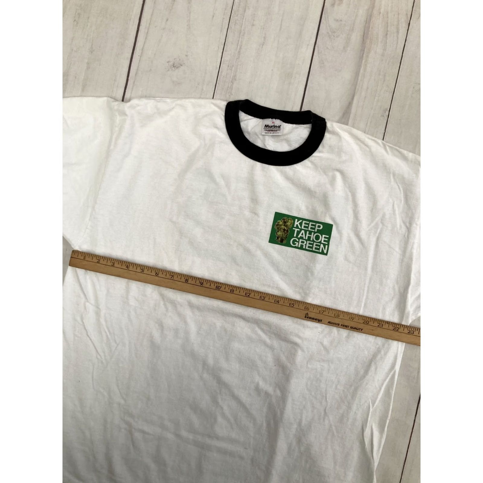 Vintage VINTAGE 90s Keep Tahoe Green Marijuana Weed Ringer Made In USA T-Shirt XL Shirt Mens Green Size US XL / EU 56 / 4 - 6 Thumbnail