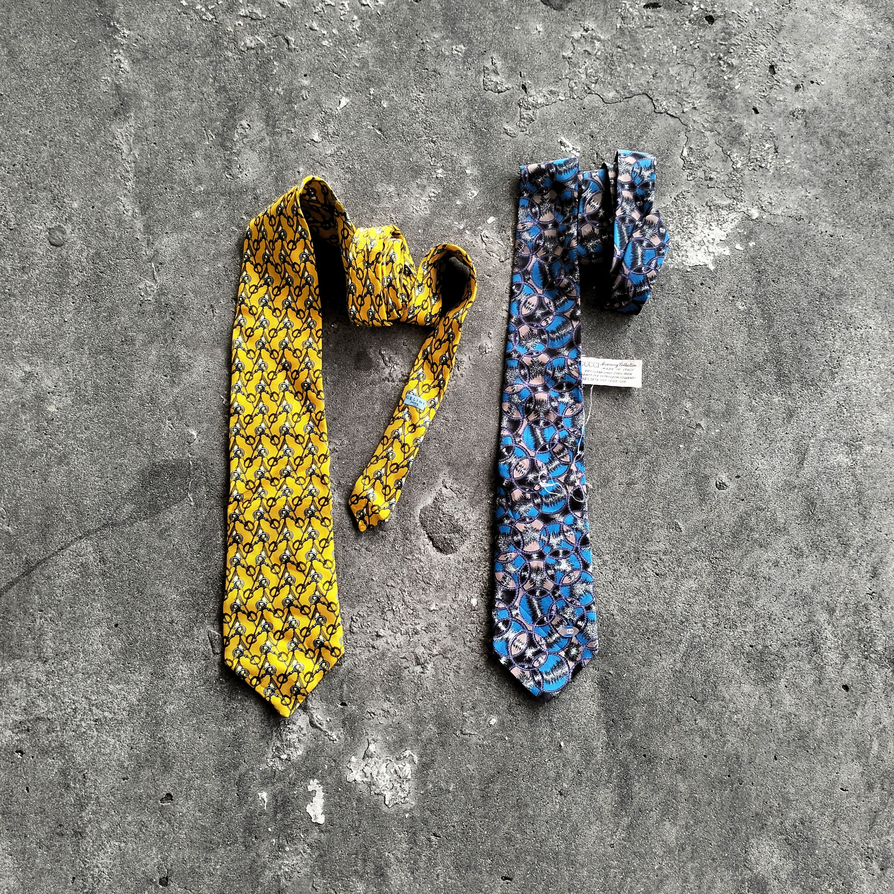 Celine × Gucci BUNDLE TIES VINTAGE GUCCI AND CELINE Size ONE SIZE - 1 Thumbnail