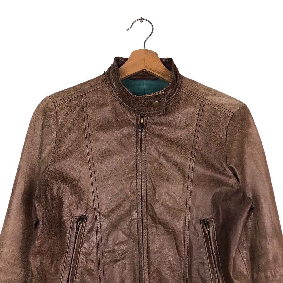 Japanese Brand 📌Vintage Cropped Biker Leather Jacket Milpano Issey Miyake Size US M / EU 48-50 / 2 - 4 Thumbnail