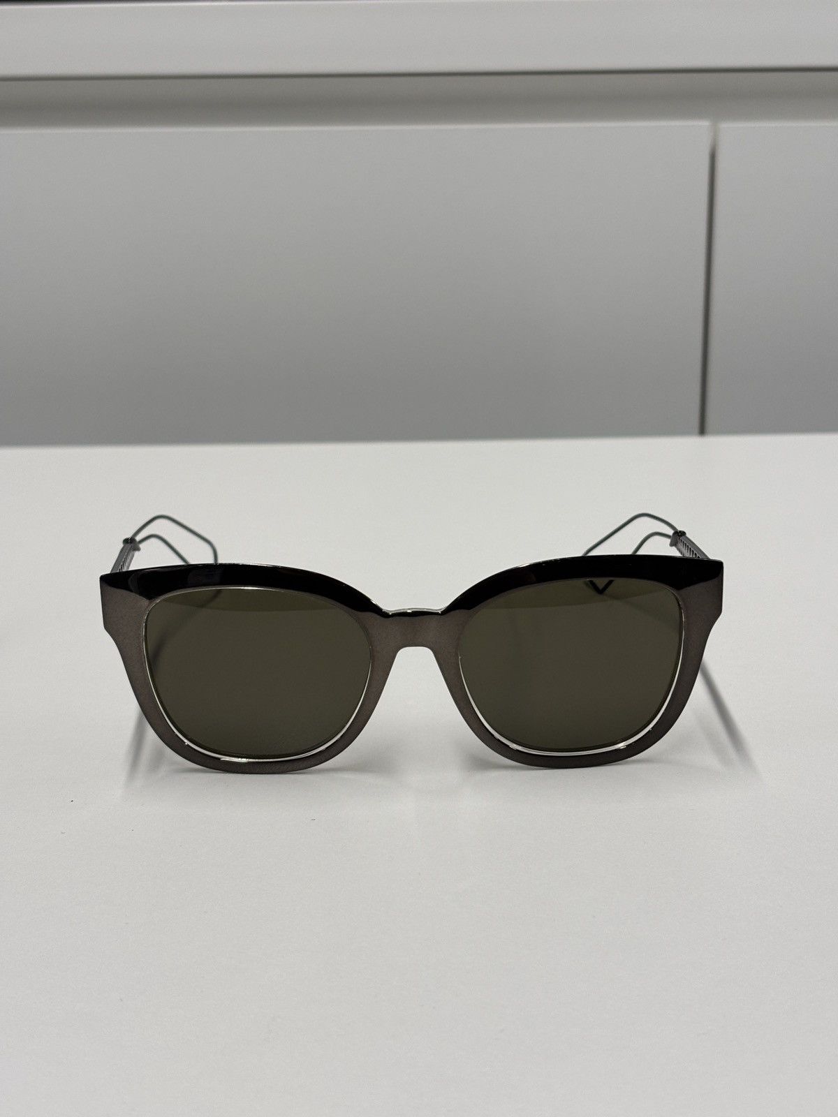 Dior Silver Round Glasses