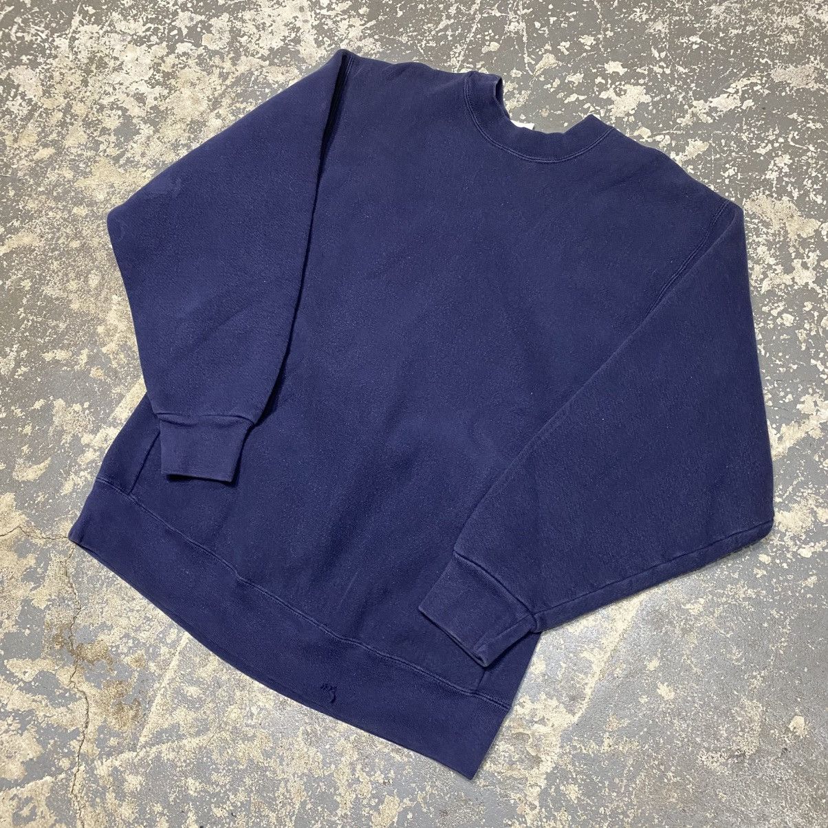 Carhartt × Vintage Vintage Carhartt Reverse Weave Navy Crewneck Sweatshirt Size US L / EU 52-54 / 3 - 12 Thumbnail