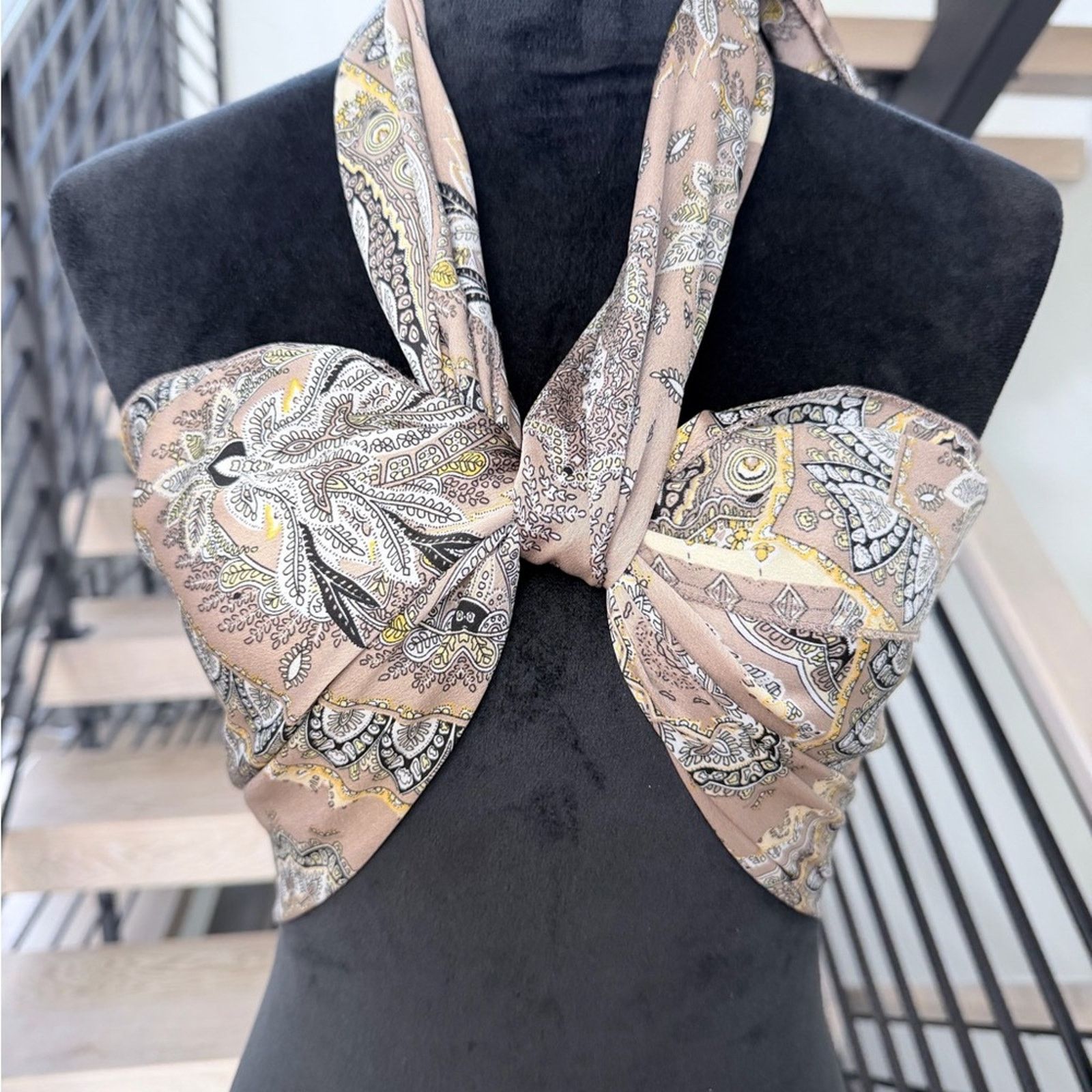 Other New Boho Y2K Bandana Paisley Print Scarf Top one size Size ONE SIZE - 12 Thumbnail