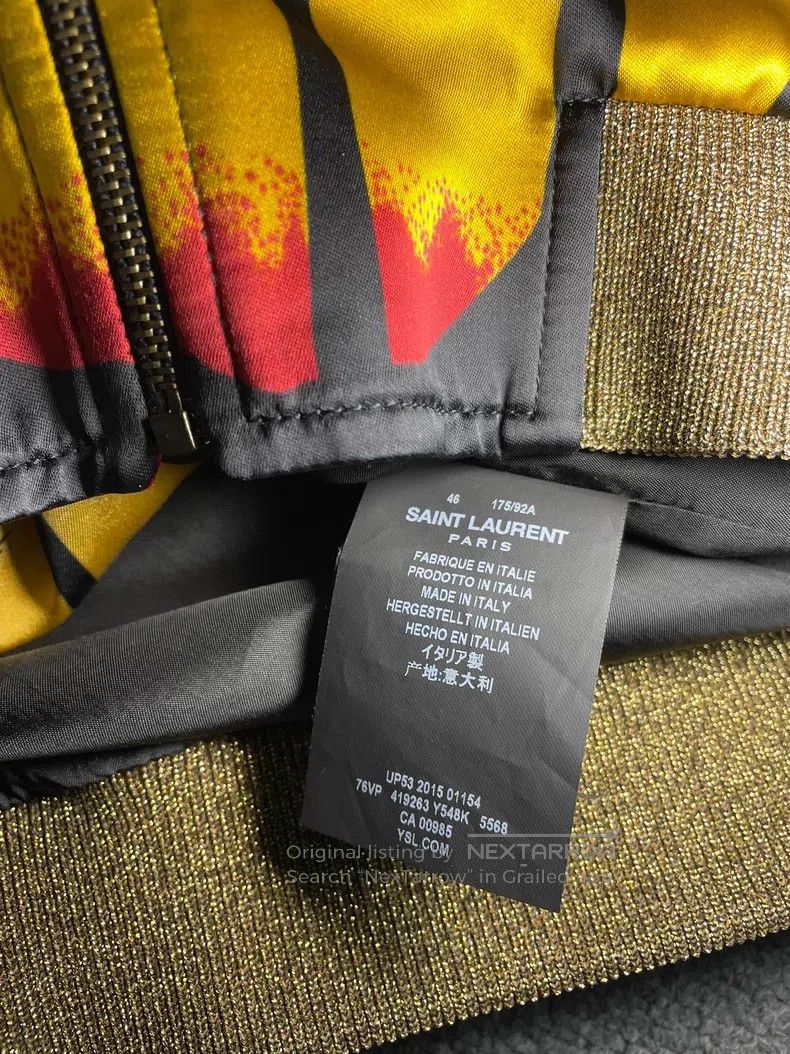 Saint Laurent Paris Saint Laurent Paris Silk Palm Tree Jacket Size US S / EU 44-46 / 1 - 5 Thumbnail