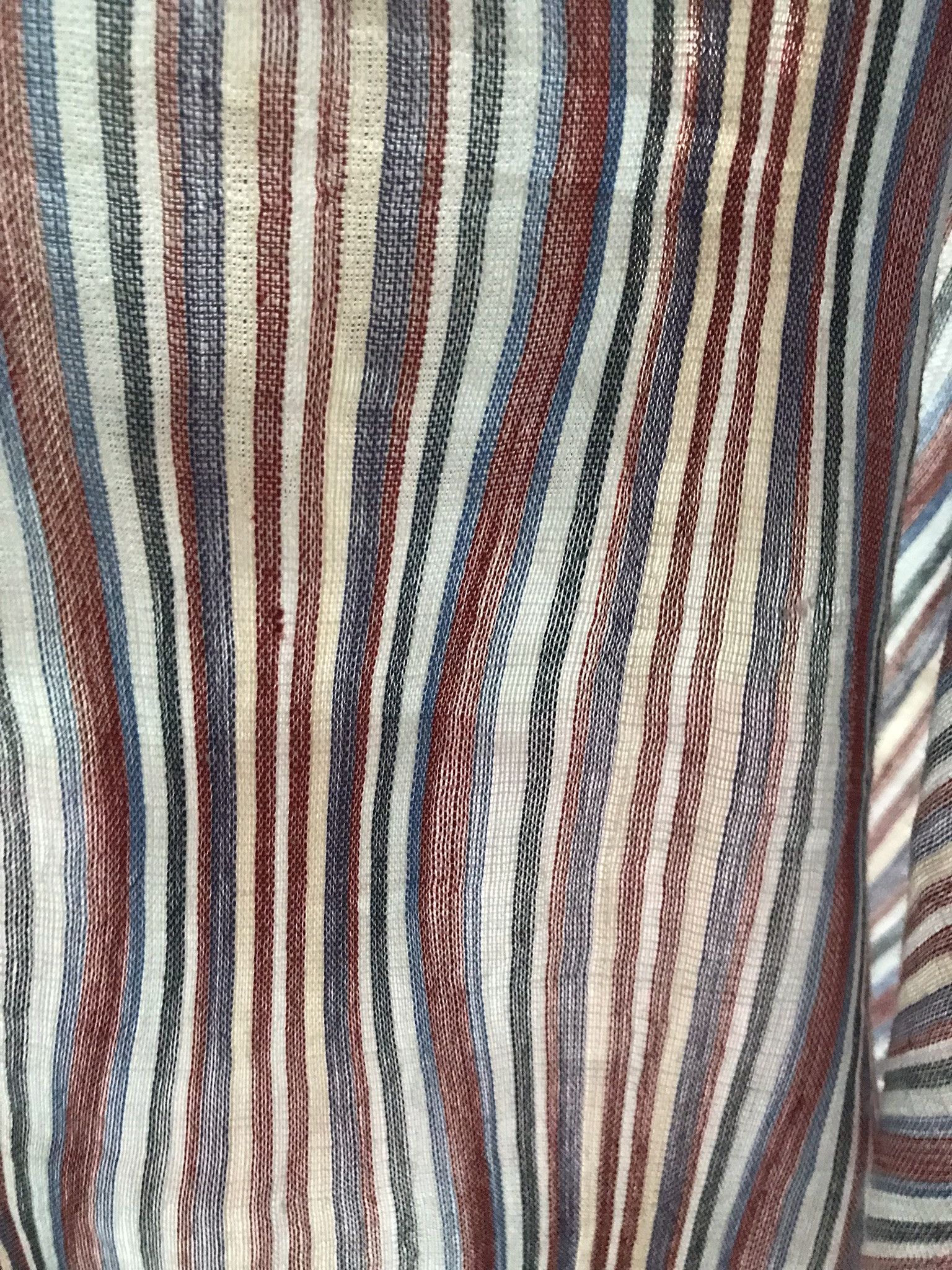 Issey Miyake ISSEY MIYAKE, LINEN BUTTON UP, wavy stripes pattern Size US XL / EU 56 / 4 - 6 Thumbnail