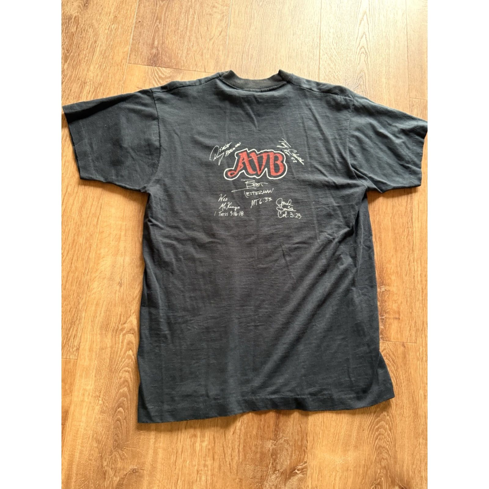 Fruit Of The Loom VINTAGE Song In My Soul Single Stitch Tshirt Christian Band Mens Large Black Stitch L Band Mens VINTAGE Size US L / EU 52-54 / 3 - 2 Thumbnail