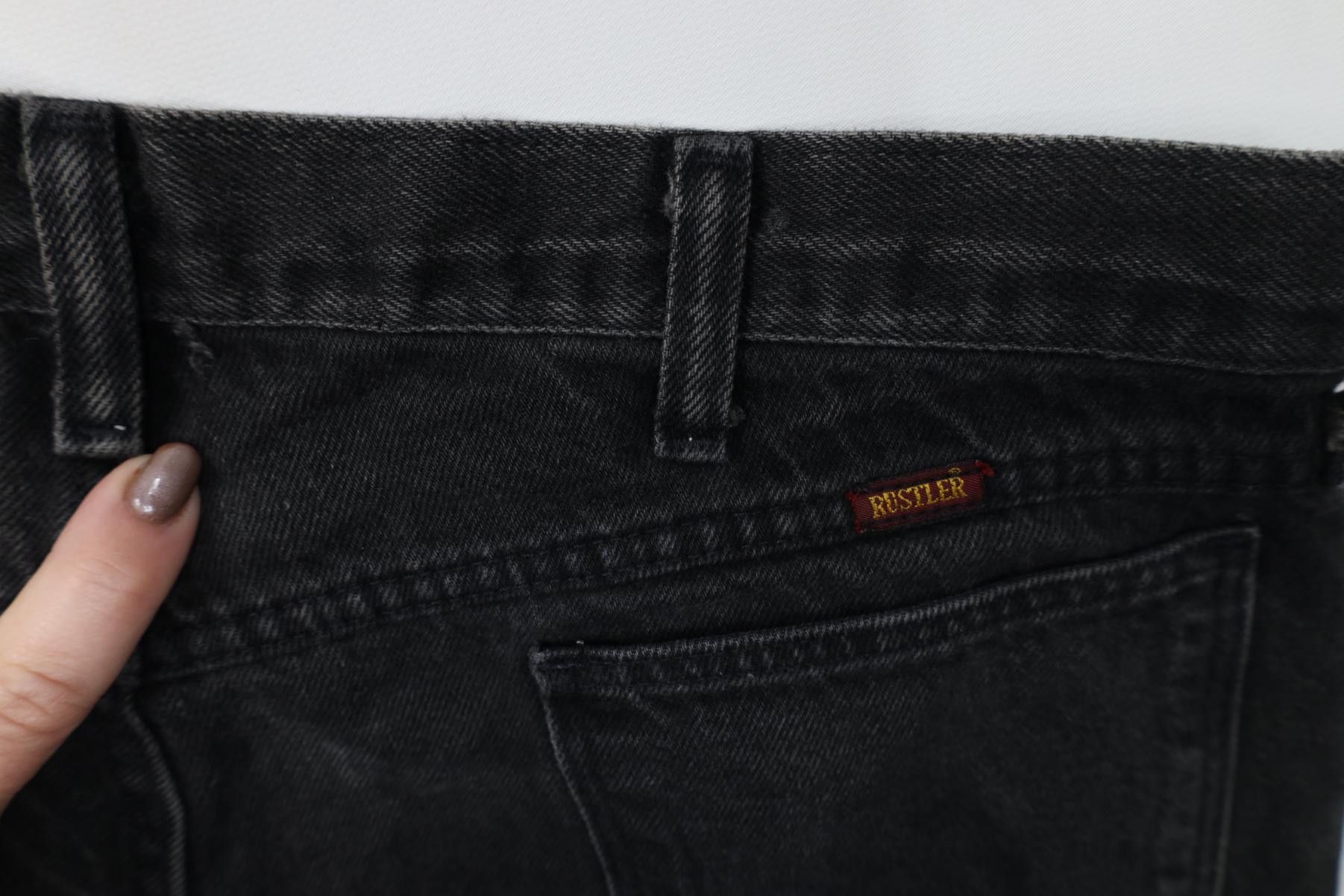 Vintage Vintage 90s Streetwear Straight Leg Denim Jeans Black Cotton Size US 36 / EU 52 - 14 Thumbnail