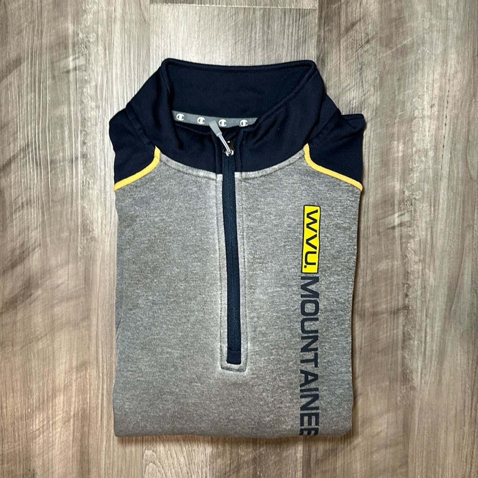 Champion West Virginia Mountaineers Champion Quarter Zip Pullover - L Size US L / EU 52-54 / 3 - 1 Thumbnail