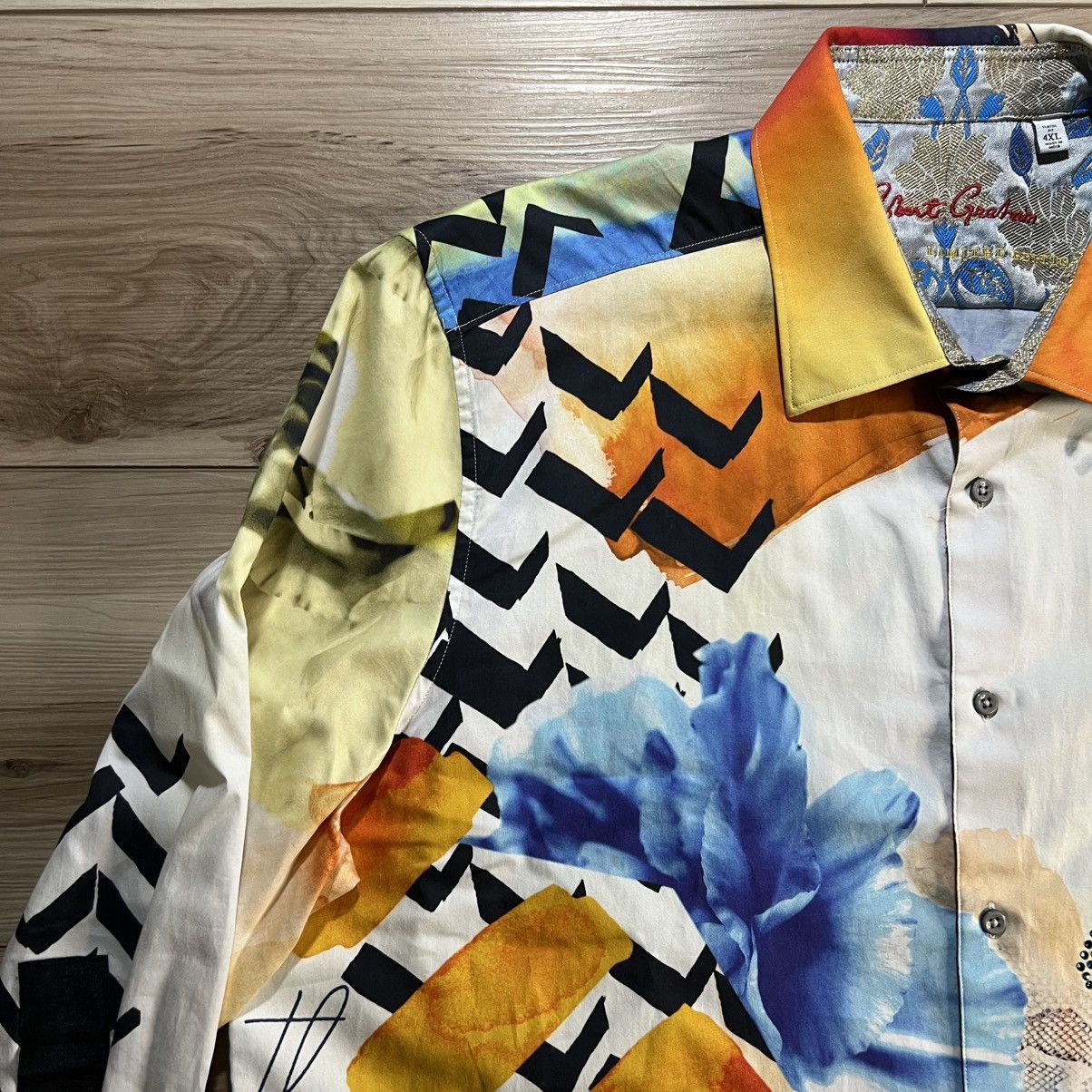 Robert Graham Robert Graham Zero to Sixty Abstract Button Down Shirt Size US XXL / EU 58 / 5 - 6 Thumbnail