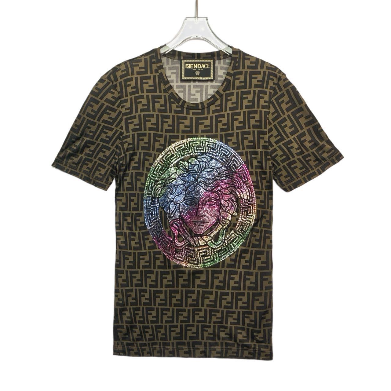 Fendi FENDI Decorated Medusa Printed Short Sleeve T-shirt K26WX Size M / US 6-8 / IT 42-44 - 1 Thumbnail
