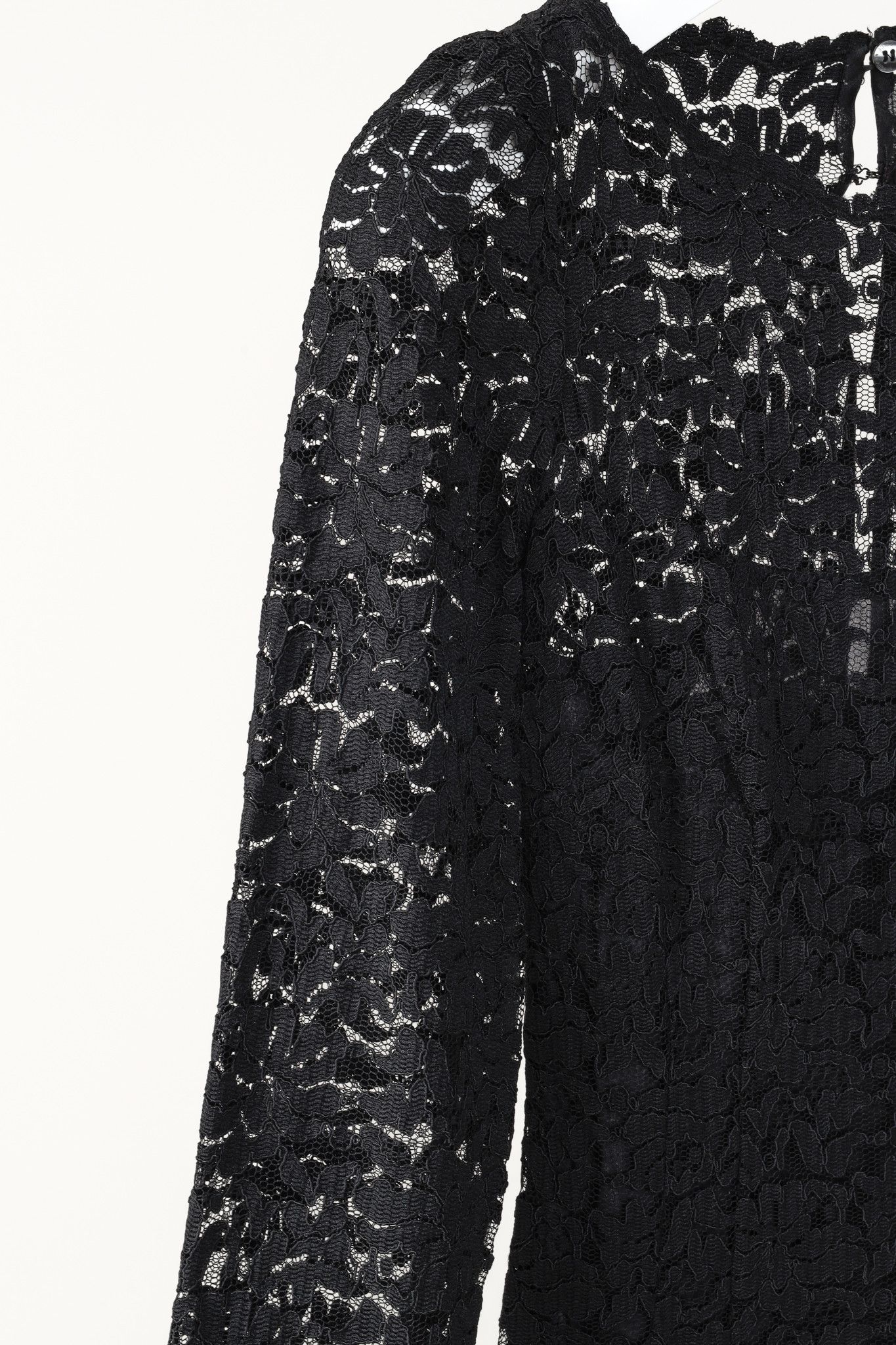 Dolce & Gabbana D&G Dolce & Gabbana AW/09 Black Lace 3/4-Sleeve Midi Dress Size S / US 4 / IT 40 - 5 Thumbnail