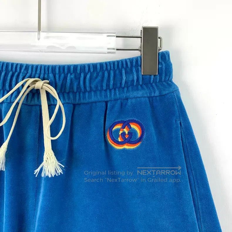 Gucci Gucci Size XS Blue logo embroidered cotton casual drawstrin Size US 27 - 3 Thumbnail