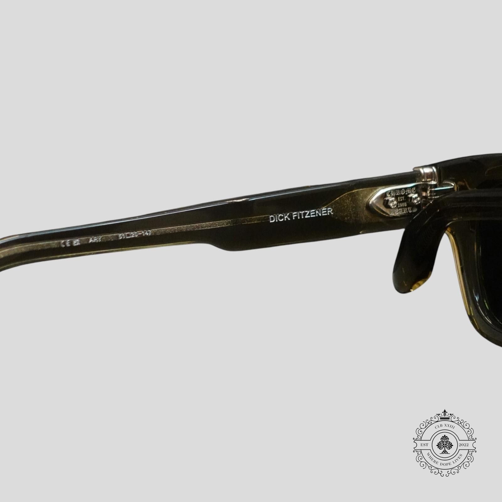 Chrome Hearts Chrome Hearts Dick Fitzener Glasses in Olive/Silver Size ONE SIZE - 5 Thumbnail