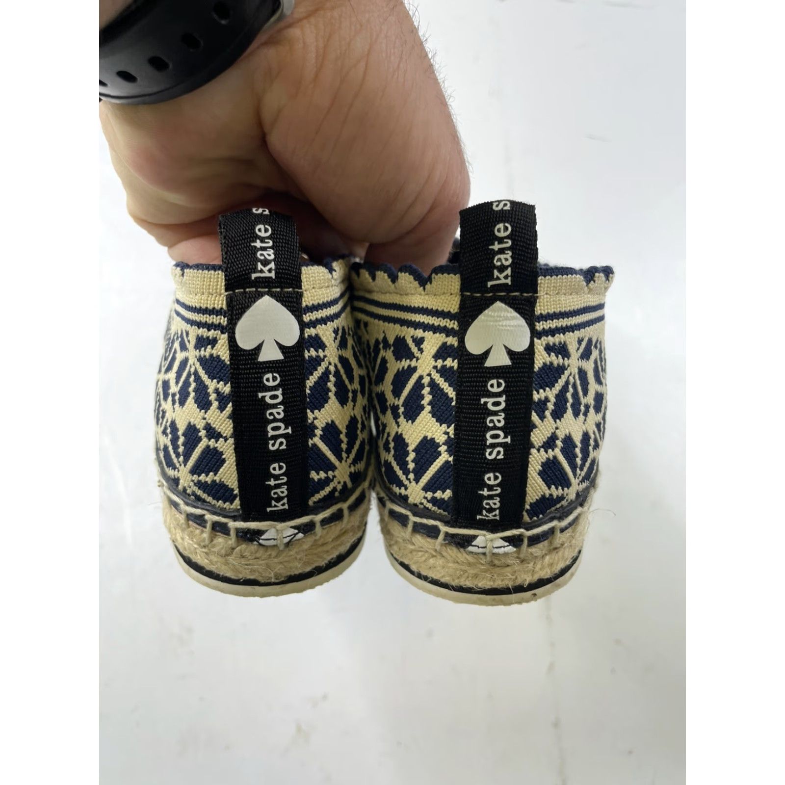 Vintage VINTAGE kate spade New York Women’s Floral Knit Espadrilles Size 8B Blue Flat Slip-On Cotton Blend Knit Size US 8 / IT 38 - 5 Thumbnail