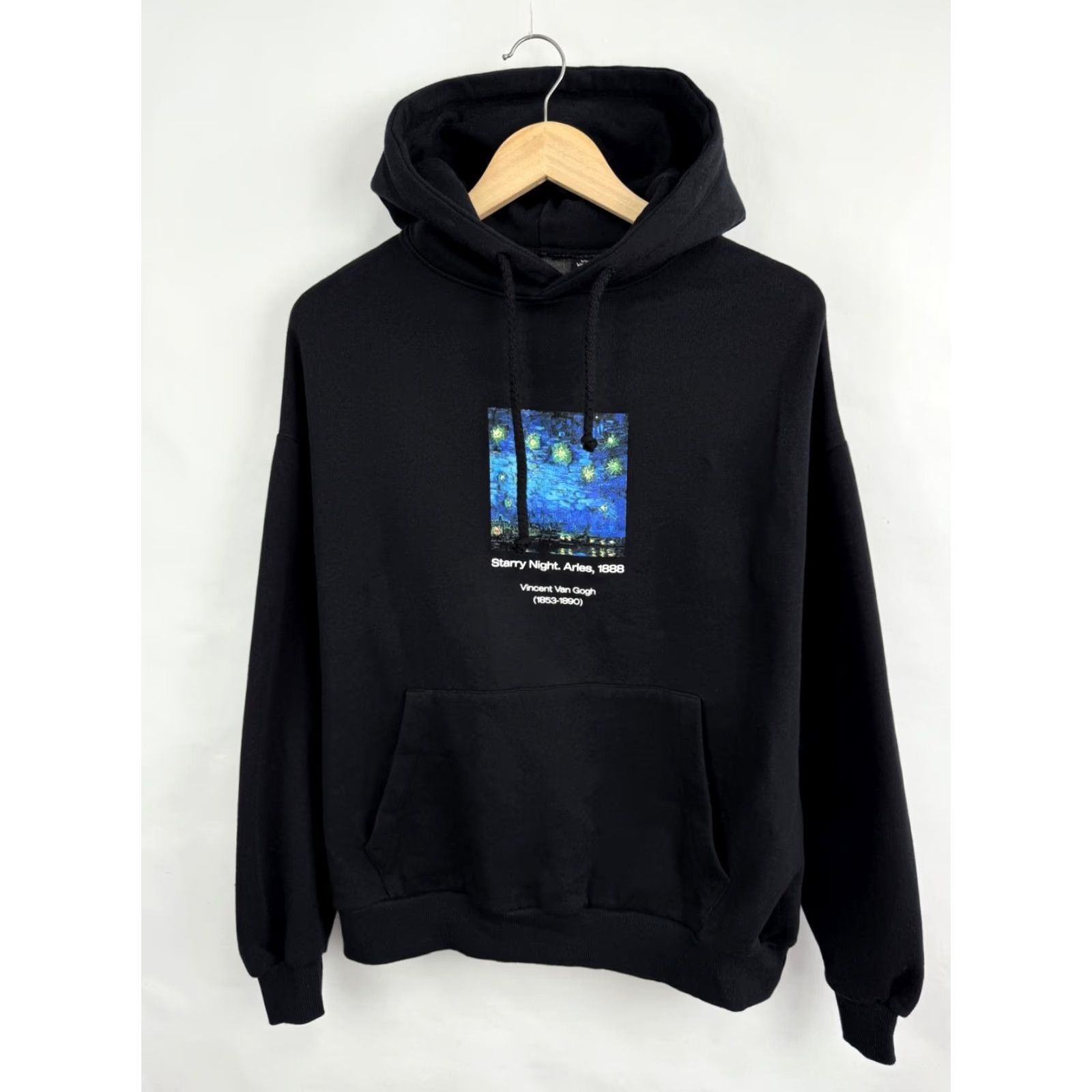 Vintage Y2K Vincent van Gogh Starry Night Arles 1888 Hoodie Rare M Black Mens Hoodie VINTAGE? Size US M / EU 48-50 / 2 - 3 Thumbnail