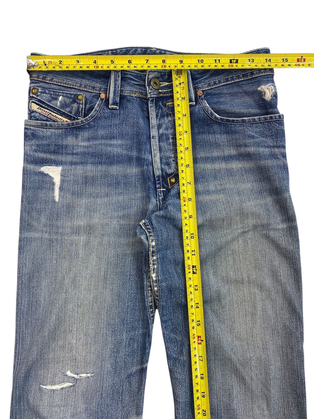 Diesel Vintage Diesel Blue Wash Distress Patch Style Flare Jeans Size US 28 / EU 44 - 10 Thumbnail