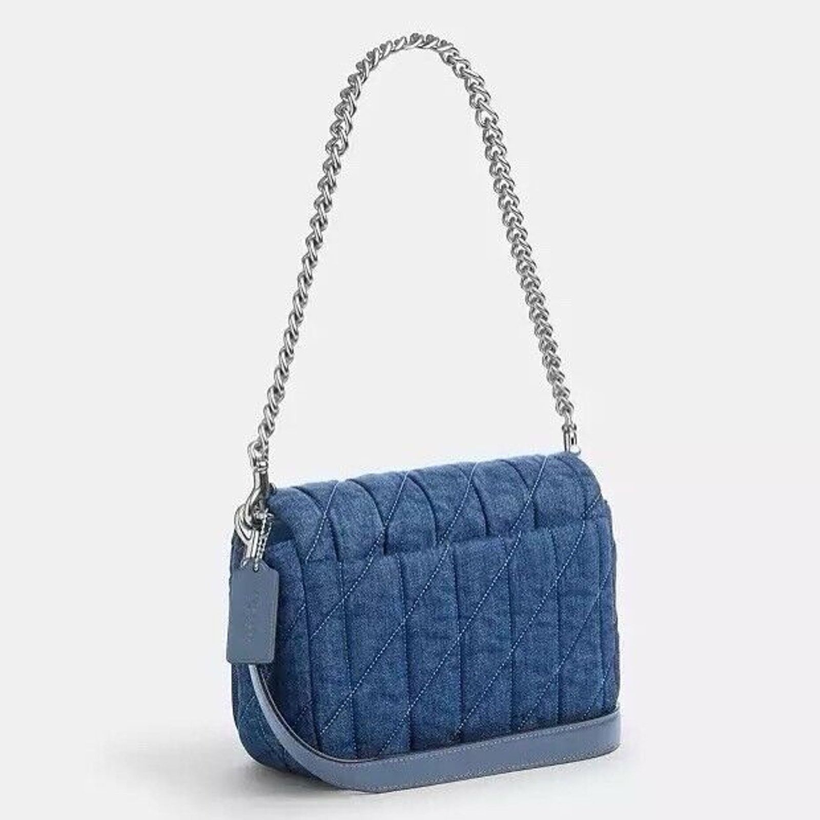 Coach NWT Coach Quinn Bag With Quilting CAK40 Silver /Indigo Size ONE SIZE - 7 Thumbnail