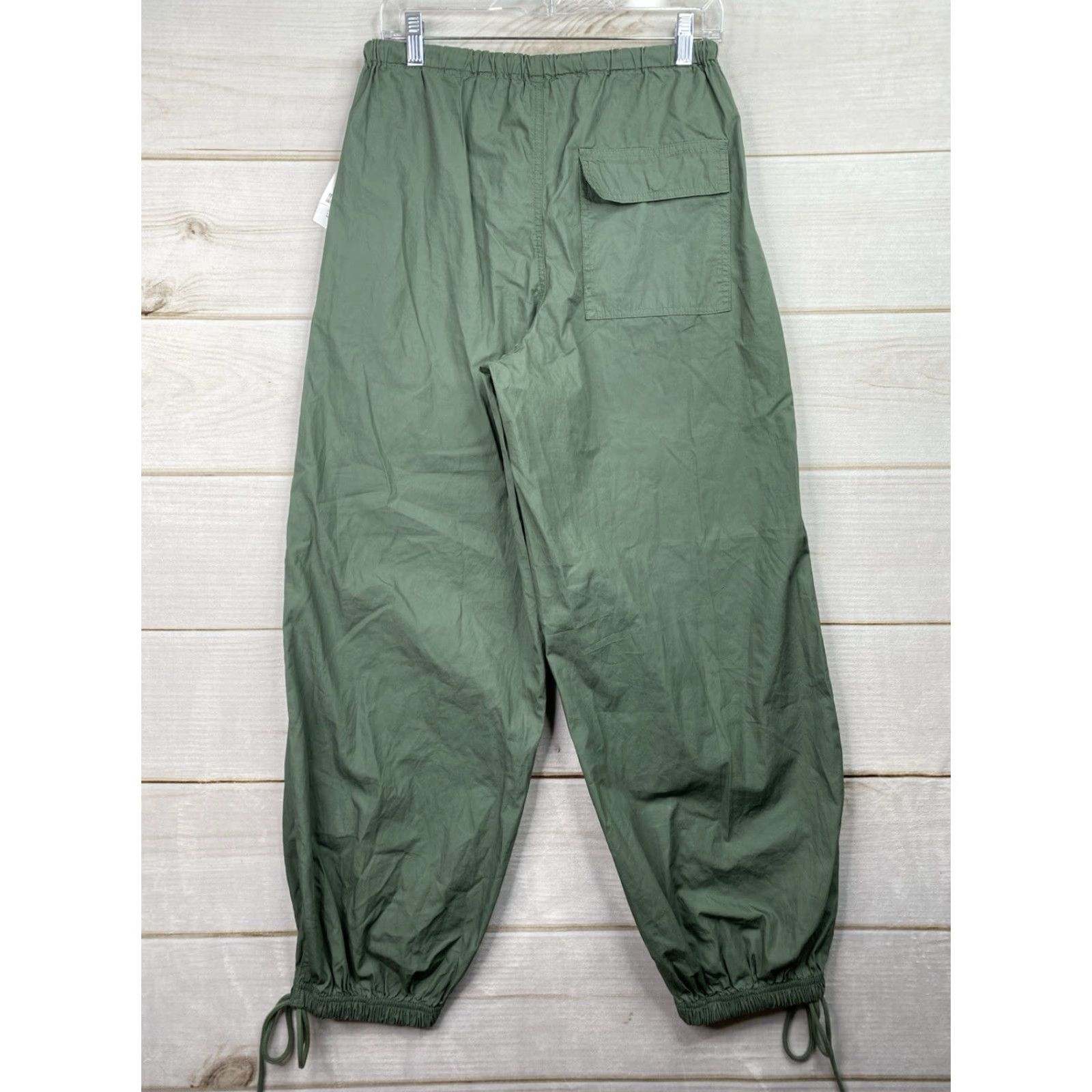Forever 21 FOREVER 21 Parachute Pants Womens S Green Wide Leg Baggy Lightweight Y2K 80s Size 28" / US 6 / IT 42 - 7 Thumbnail
