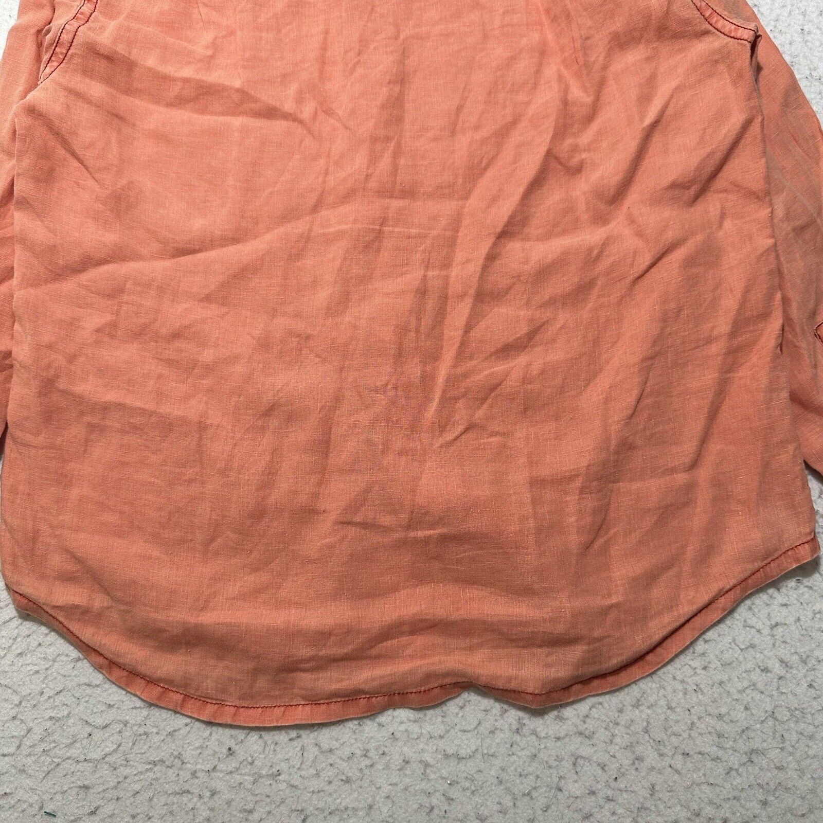 Tommy Bahama Tommy Bahama Large Linen Salmon Orange Button Down Shirt Size US L / EU 52-54 / 3 - 12 Thumbnail