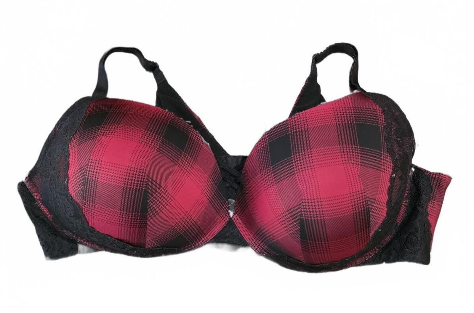 Other Torrid Curve Xo Red & Black Plaid Lace Push Up Bra Size 48DD Size ONE SIZE - 2 Thumbnail