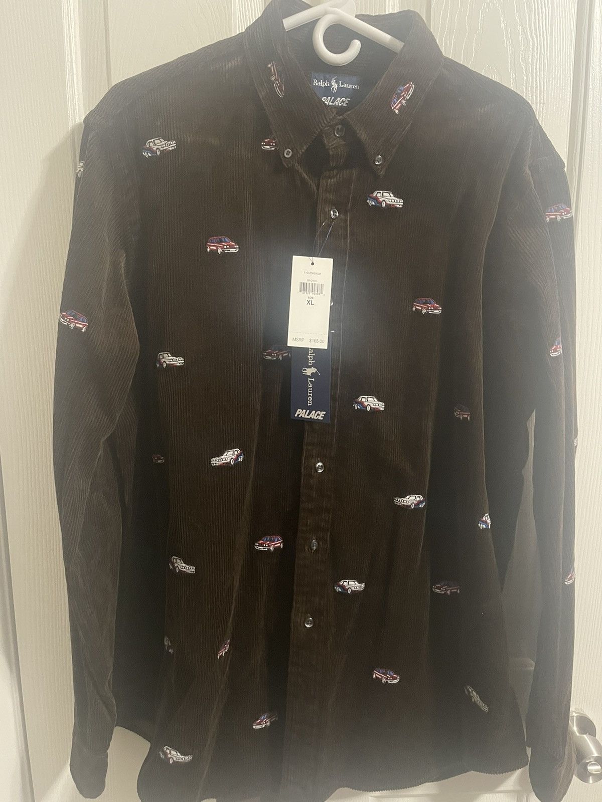image of Palace X Ralph Laurent Corduroy Shirt Size XL in Brown, Men's