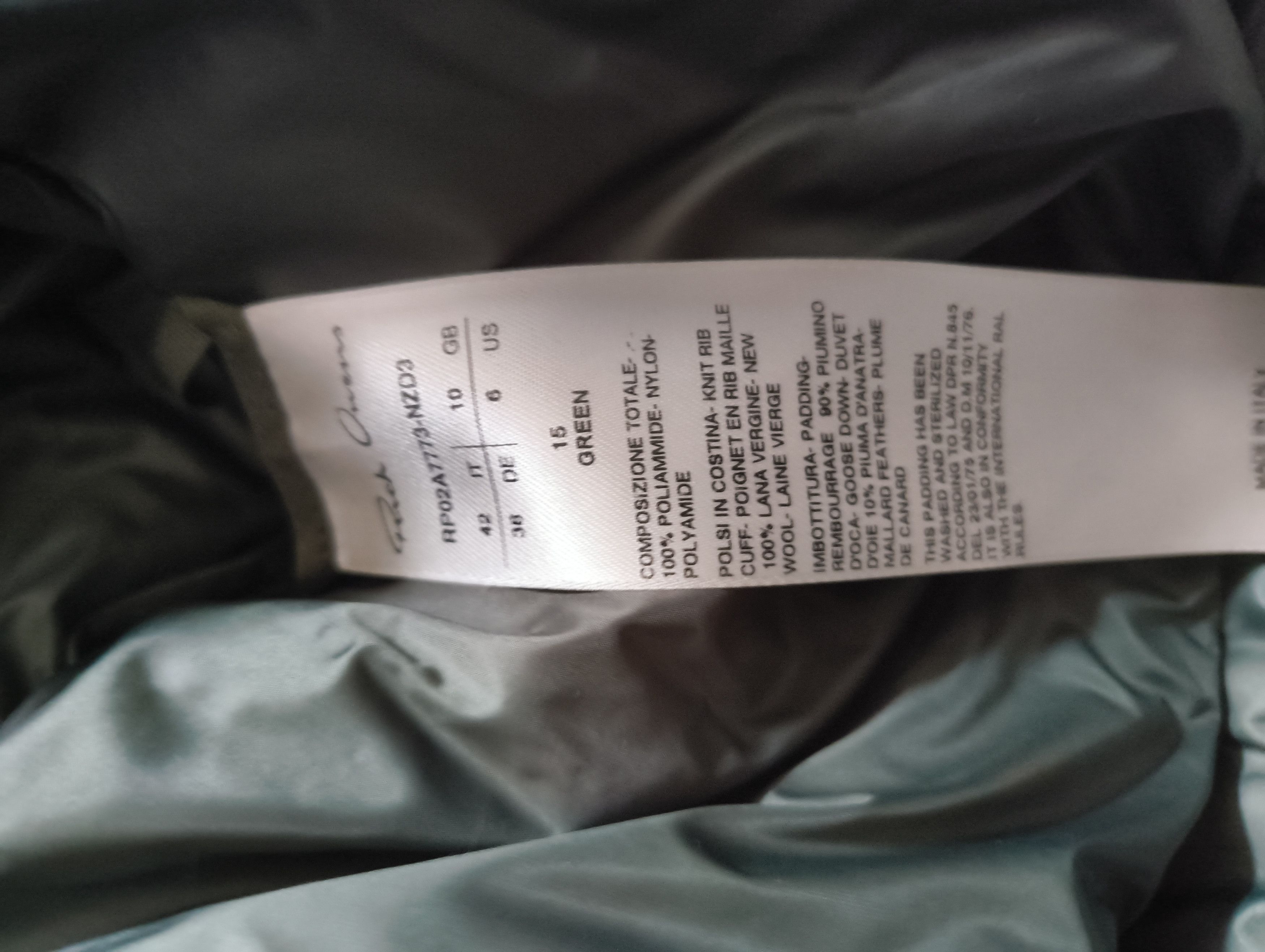 Rick Owens Rick owens green puffer jacket Size XS / US 0-2 / IT 36-38 - 6 Thumbnail