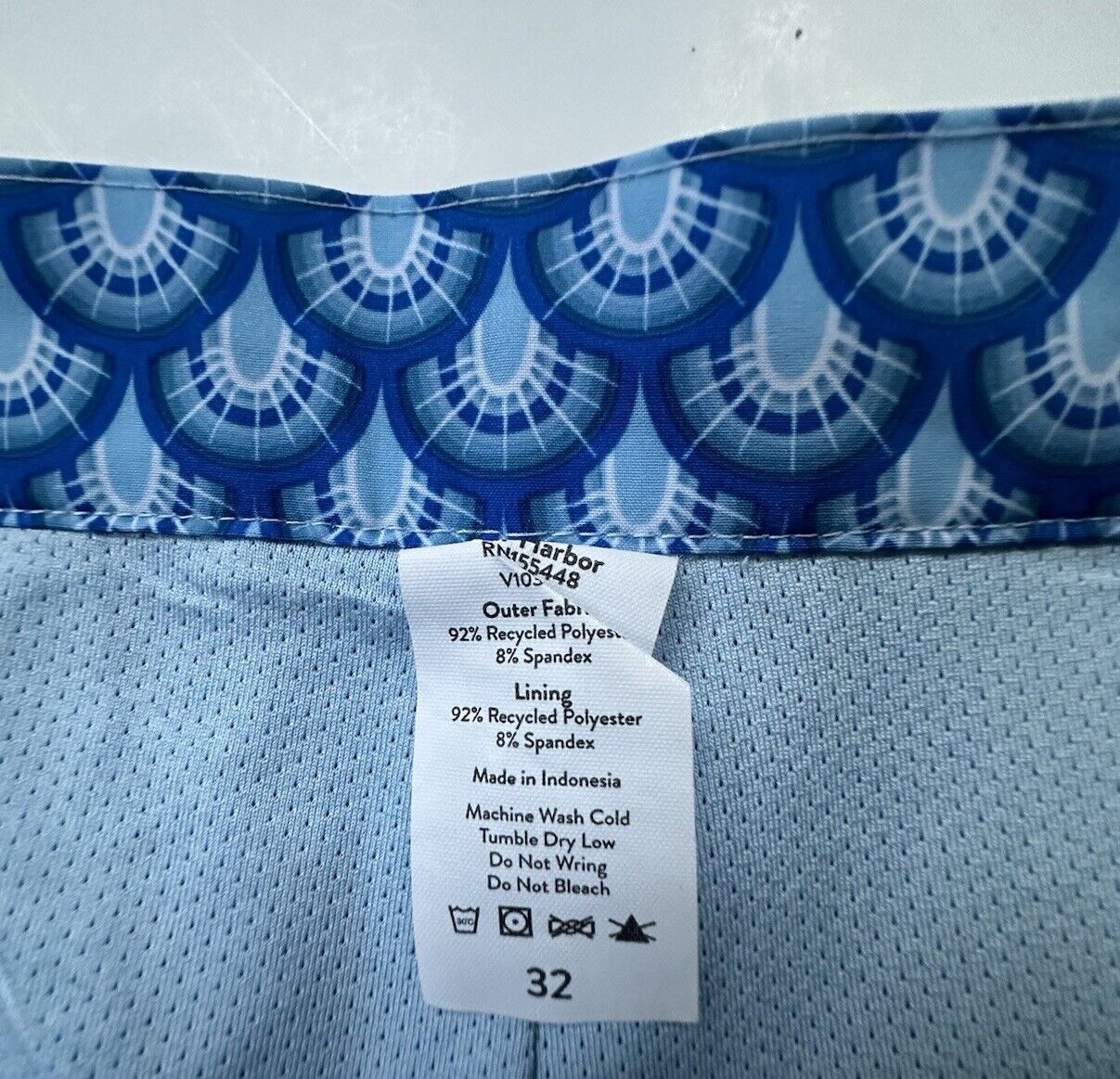 Designer Fair Harbor Sextant swim trunk 32 blue art deco geometric 6 Size US 32 / EU 48 - 3 Thumbnail
