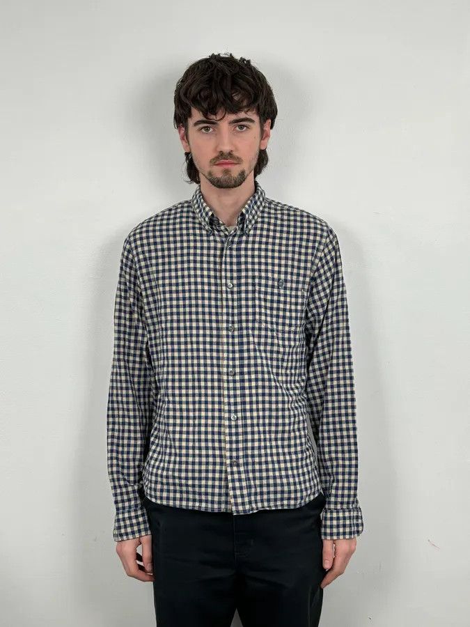 Prada 2000s Prada Blue & White Checkered Shirt Size US M / EU 48-50 / 2 - 2 Thumbnail