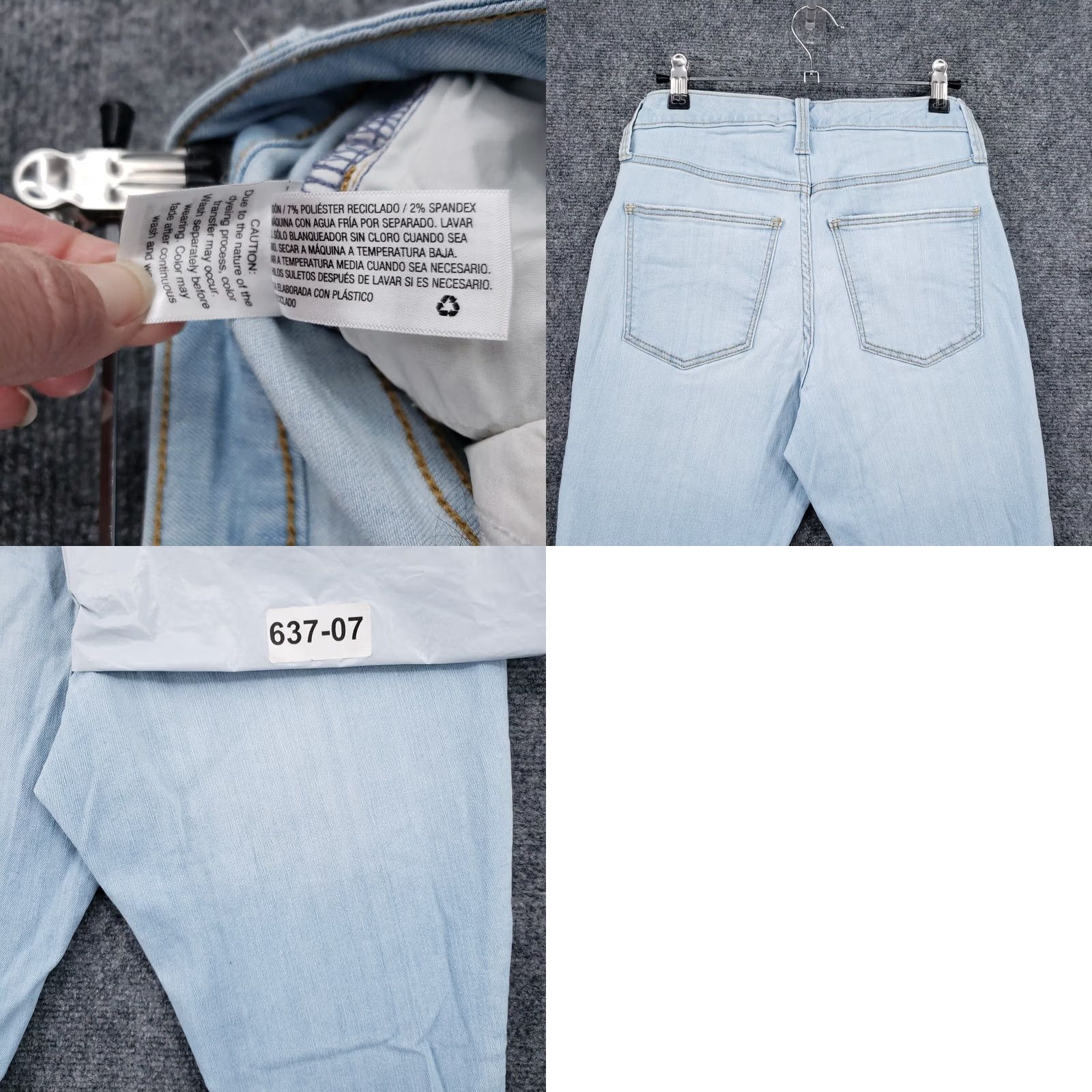 Vintage Universal Thread Jeans Women Blue High Rise Skinny Stretch Raw Hem Denim 2/26R Size 26" / US 2 / IT 38 - 9 Thumbnail