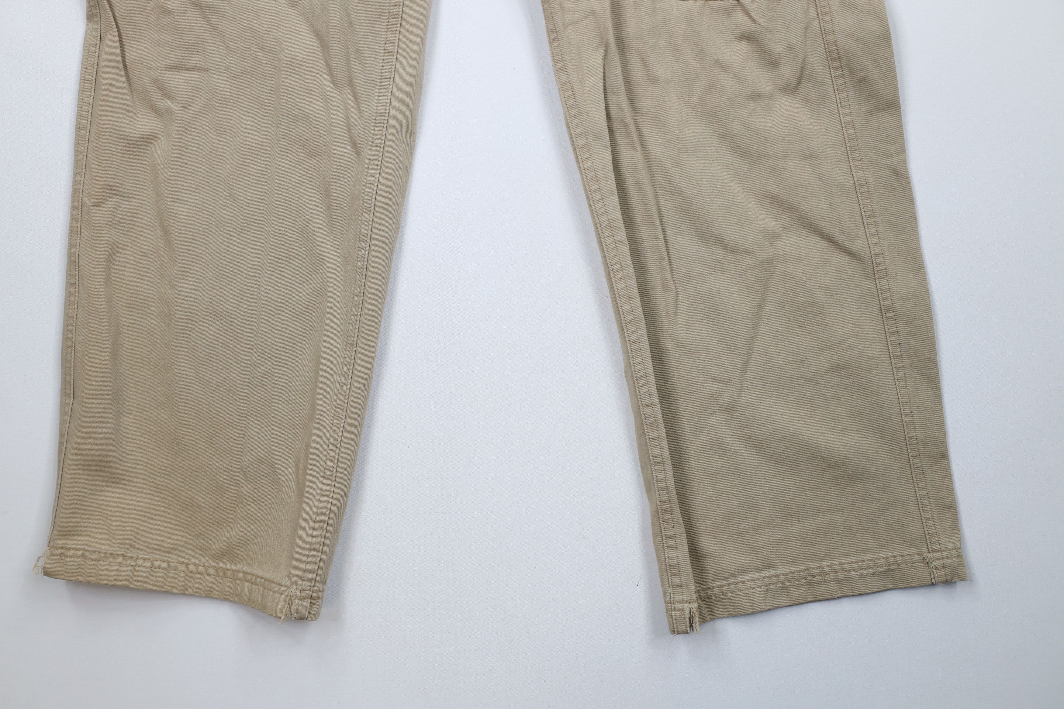 Aeropostale × Vintage Vintage 90s Y2K Aeropostale Baggy Wide Leg Cargo Pants Beige Size US 31 - 4 Thumbnail