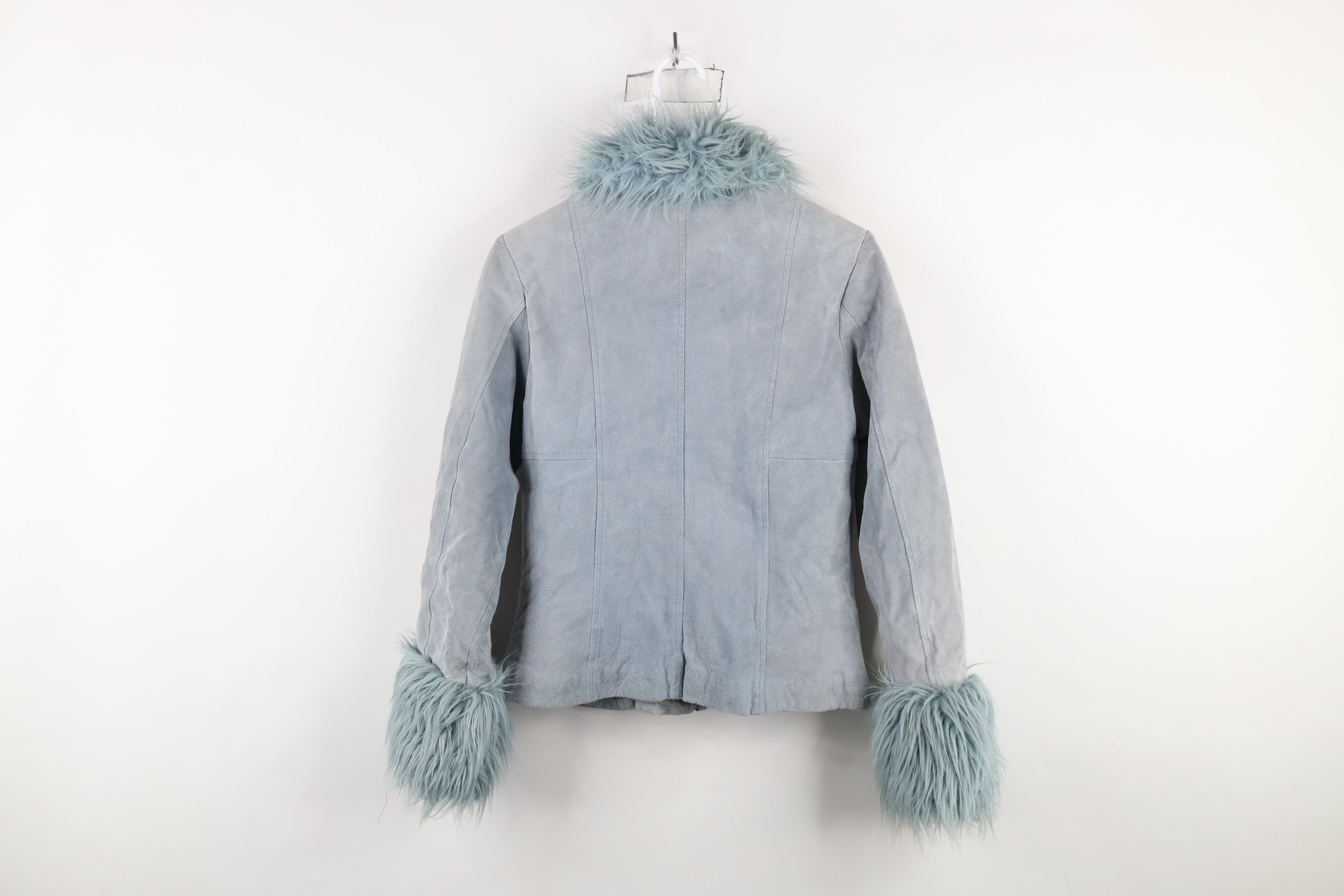 Vintage Deadstock Vintage 90s Streetwear Penny Lane Jacket Shag Blue Size S / US 4 / IT 40 - 13 Thumbnail
