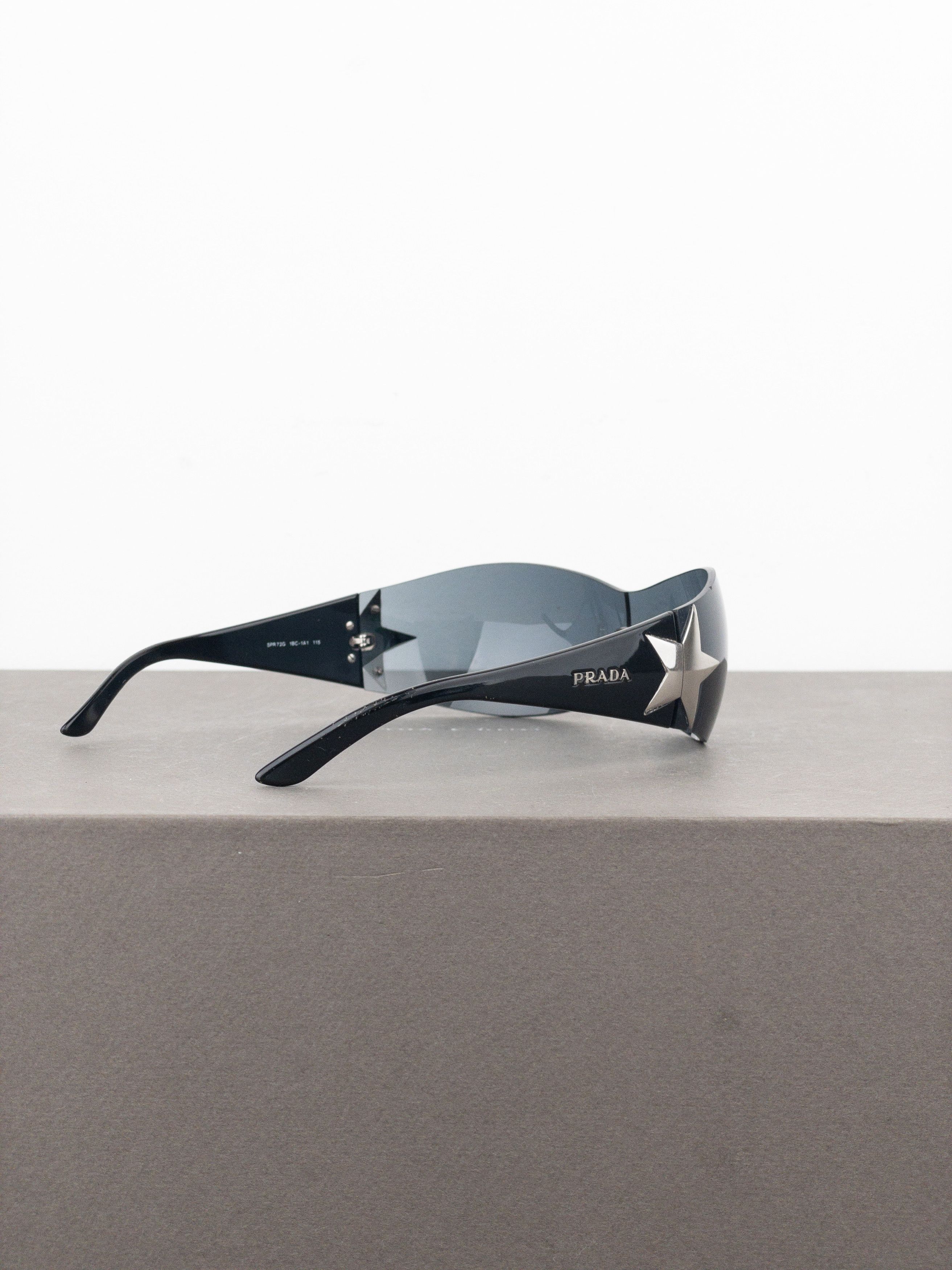 Prada Prada SS04 ‘SPR72G’ Star Wrap Mask Shield Sunglasses Size ONE SIZE - 8 Thumbnail
