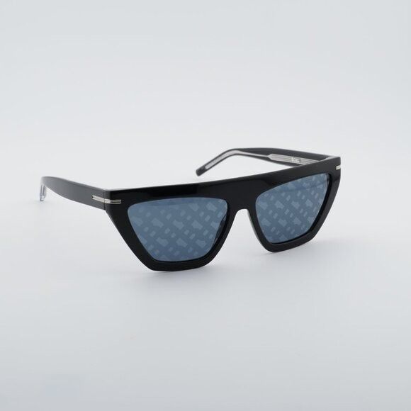 Hugo Boss Hugo BOSS 1609/S 0807 MD Sunglasses Black Geometric Frame Size ONE SIZE - 7 Thumbnail