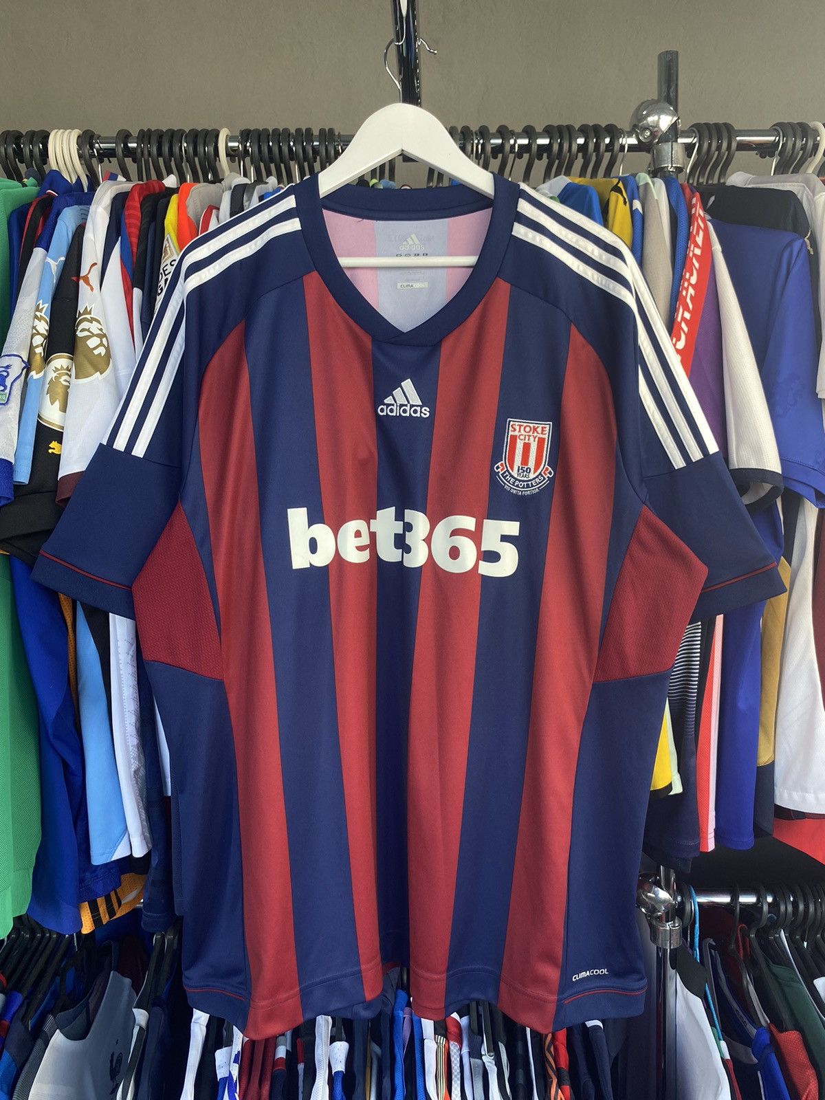 Adidas 2012/13 ADIDAS STOKE CITY AWAY SOCCER FOOTBALL JERSEY SHIRT Size US XXL / EU 58 / 5 - 1 Thumbnail