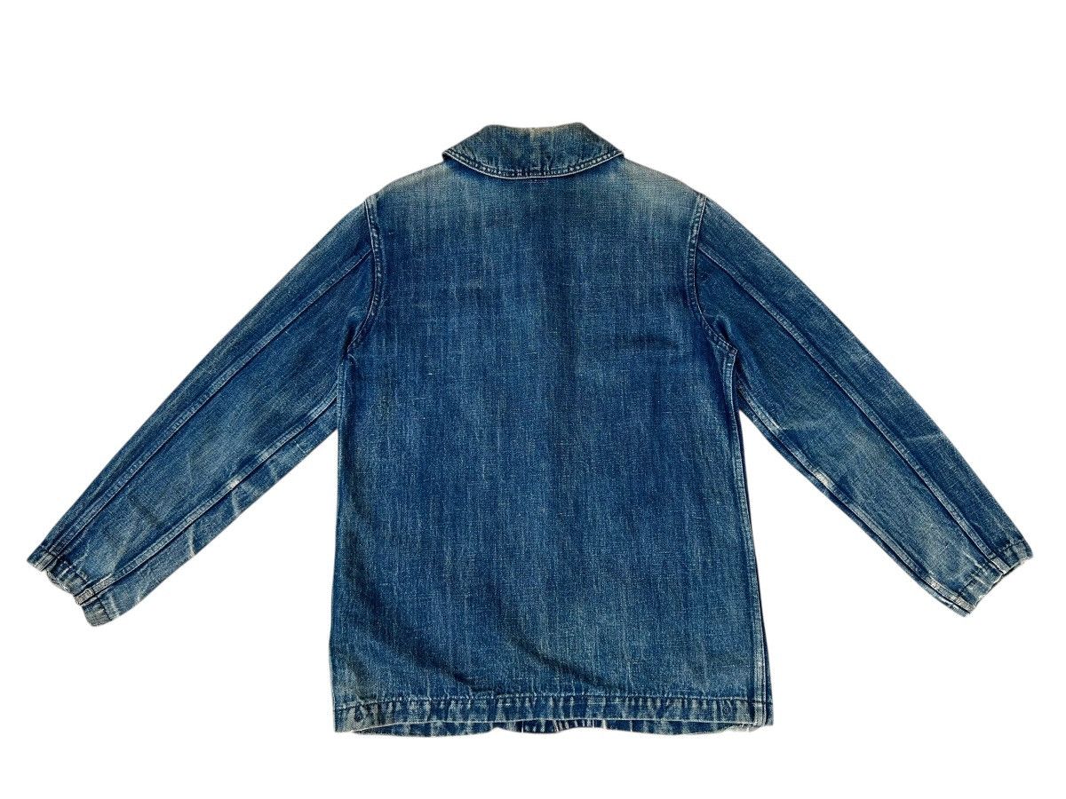 45rpm Trashed Indigo Japan Military Denim Shawl Collar Jacket Size US M / EU 48-50 / 2 - 18 Thumbnail