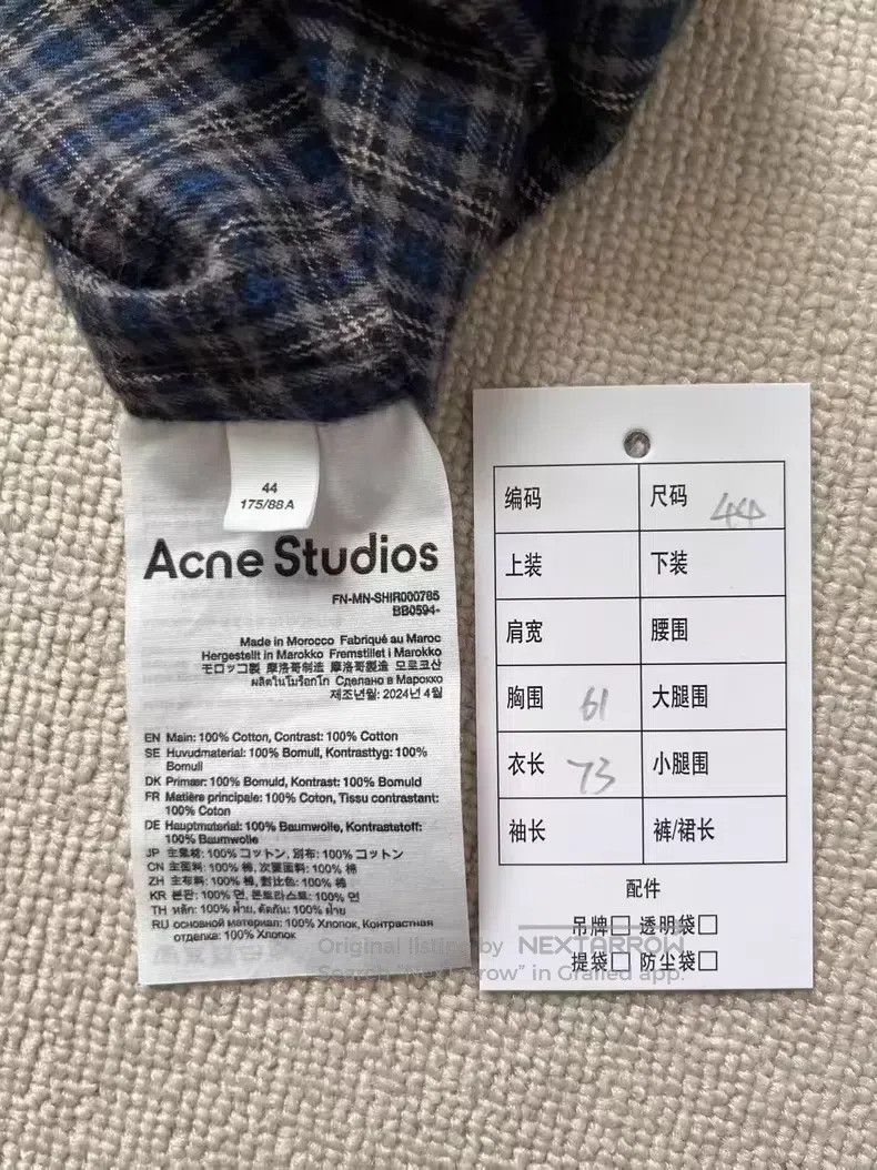 Acne Studios Acne Studios Flannel Patchwork Design Plaid Single Breaste Size US S / EU 44-46 / 1 - 5 Thumbnail