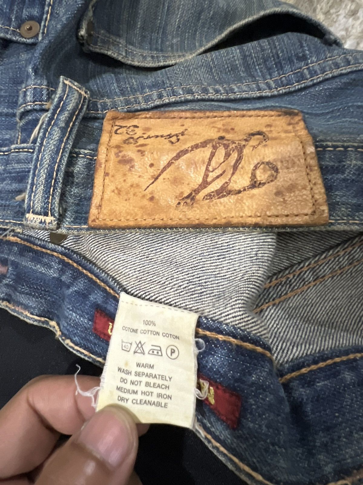 Kapital Archive Kapital Indigo Slubby Denim Selvaged Carpenter Jeans Size US 29 - 12 Thumbnail