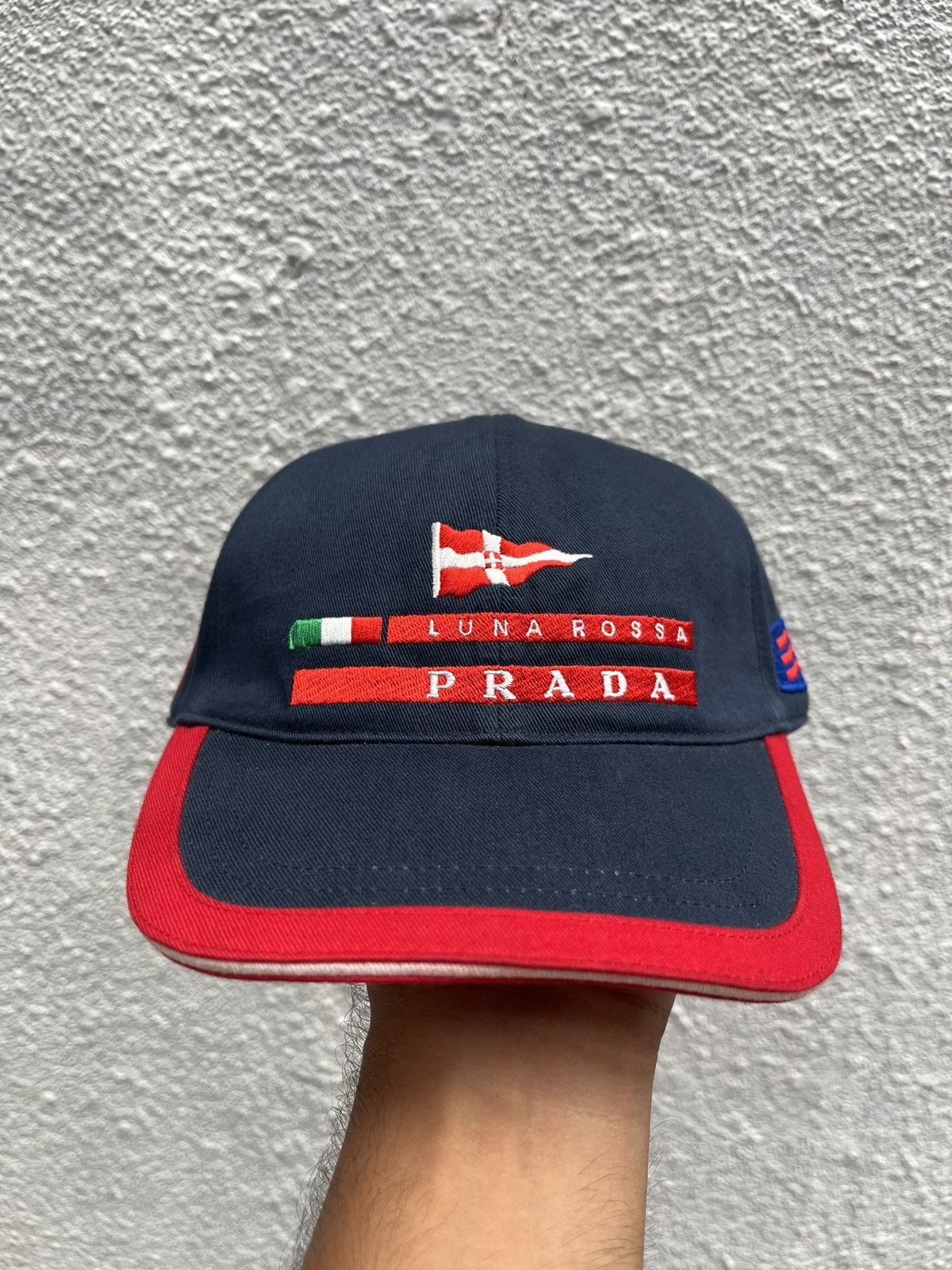 Prada 2003 Prada Luna Rossa Navy Red Cap Size ONE SIZE - 2 Thumbnail
