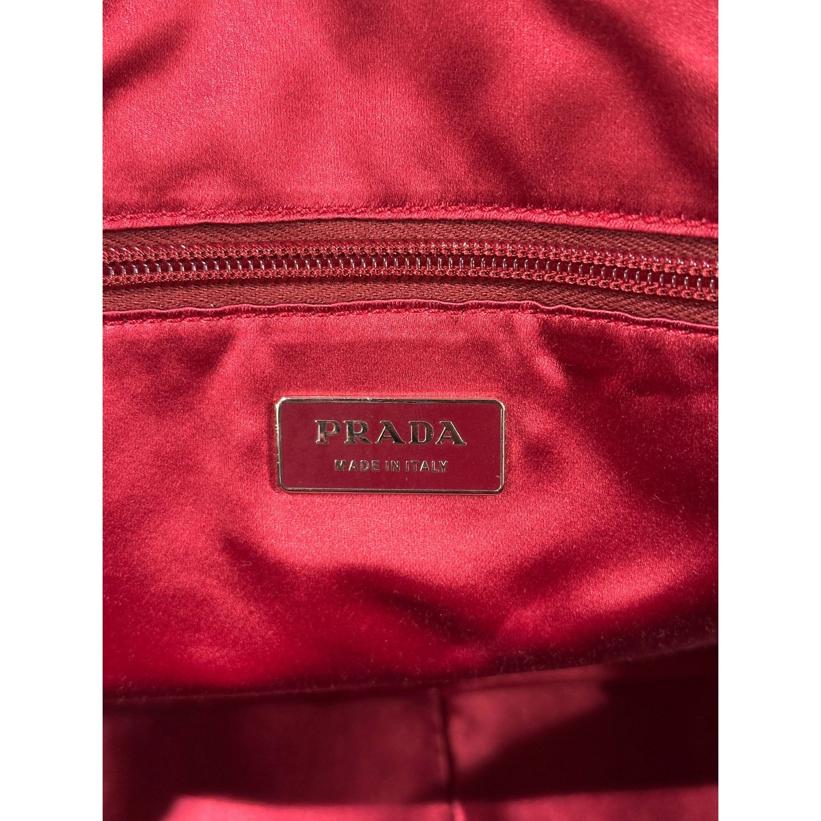 Prada 2000s Prada jacquard bowler bag with red leather trim Size ONE SIZE - 8 Thumbnail
