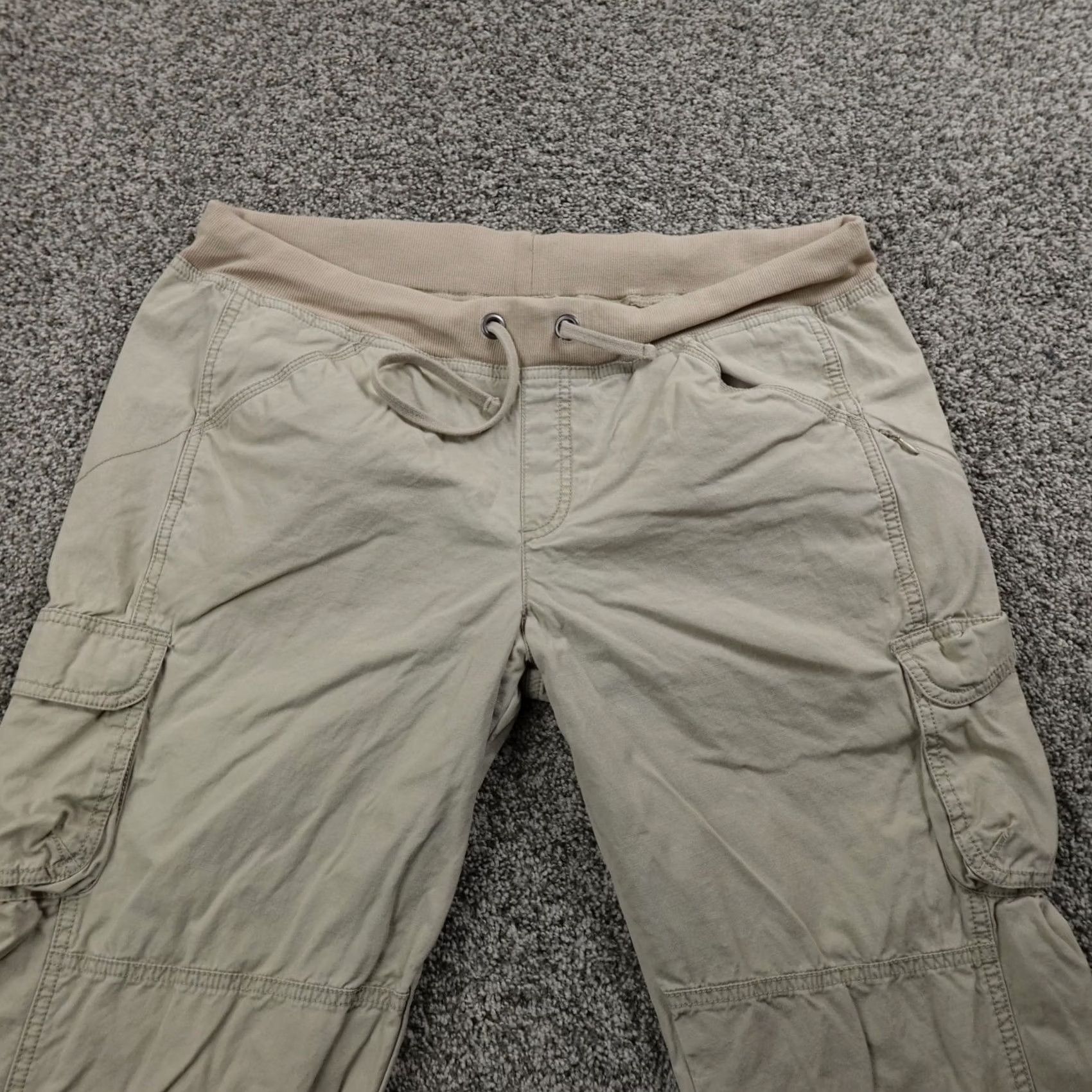 Vintage Cabela's Pants Women L Beige Tan Cargo Pull On Drawstring Hunting Outdoor Hiking Size 36" / US 14 / IT 50 - 6 Thumbnail