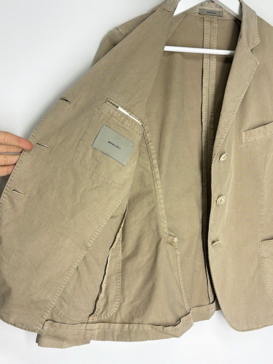 Boglioli Boglioli Washed Beige Blazer Jacket Size 46S - 14 Thumbnail