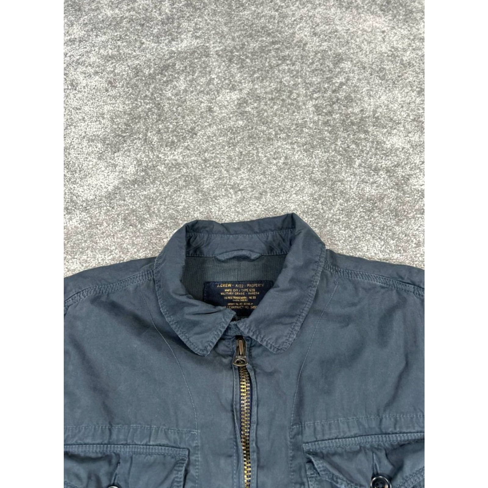 J.Crew J.Crew Jacket Womens Large Blue Cotton Full Zip Regular Fit Size L / US 10 / IT 46 - 2 Thumbnail