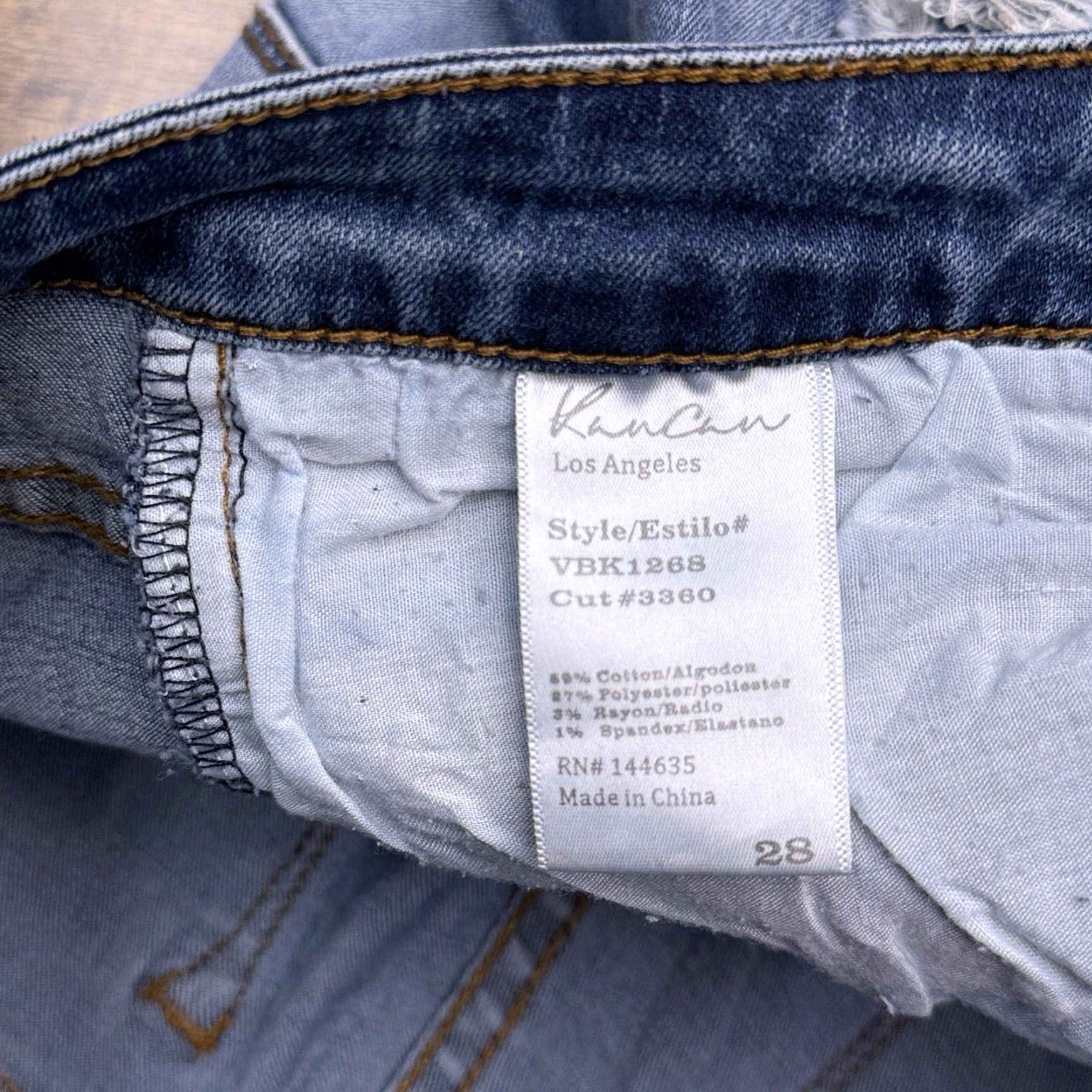 Vintage KanCan Jeans Skinny 28 Blue Mid Rise Distressed Stretch Denim 5-Pocket City Womens Regular Size 28in Inseam 27.5in Medium Wash Size 28" / US 6 / IT 42 - 6 Thumbnail