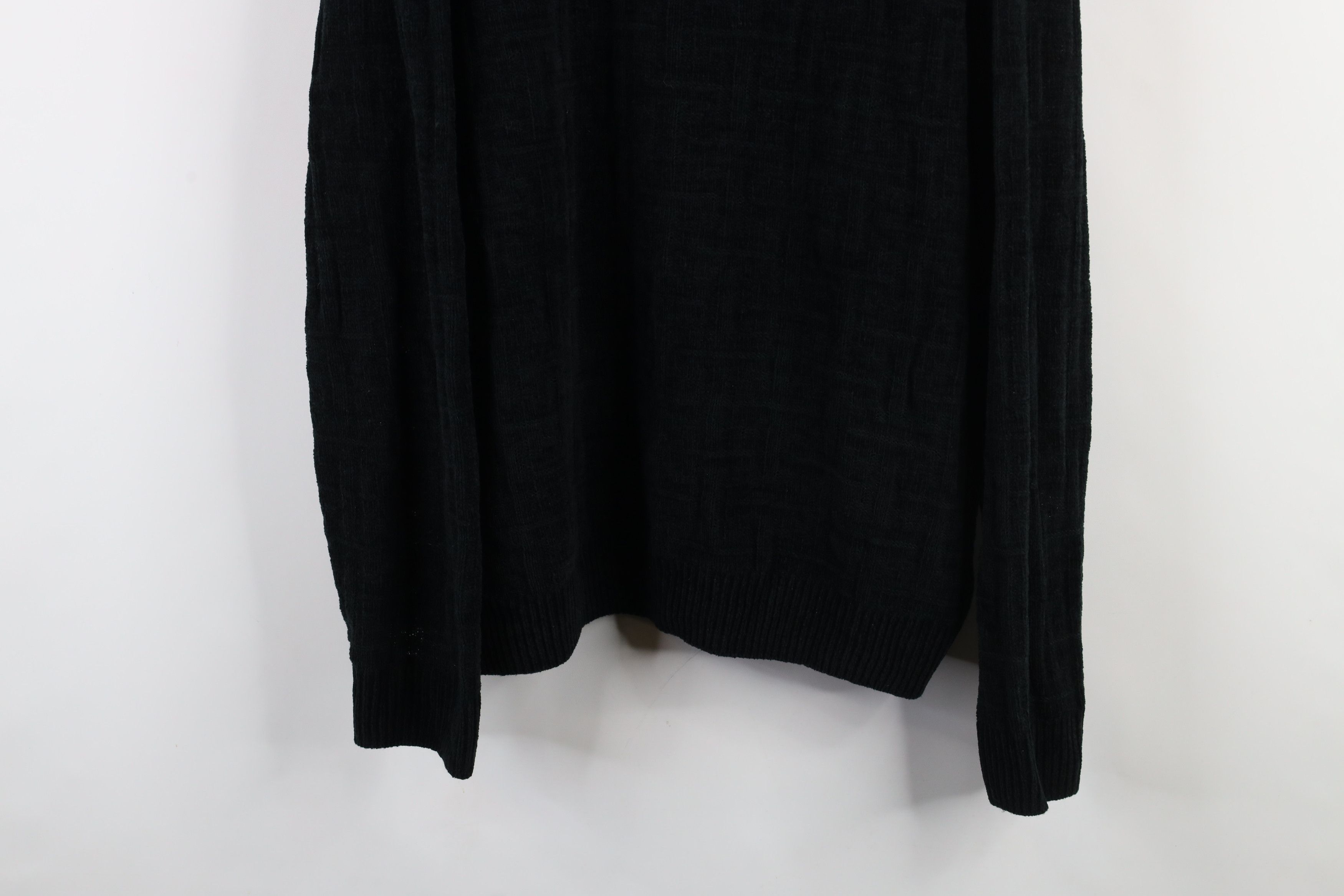 Vintage Vintage 90s Streetwear Cross Weave Thin Knit Fleece Sweater Size US L / EU 52-54 / 3 - 3 Thumbnail
