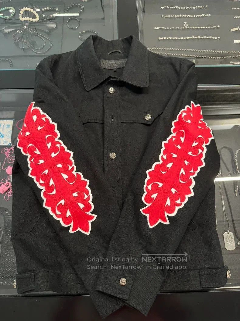 Chrome Hearts Chrome Hearts Black Flame Denim Jacket. Size US M / EU 48-50 / 2 - 1 Thumbnail