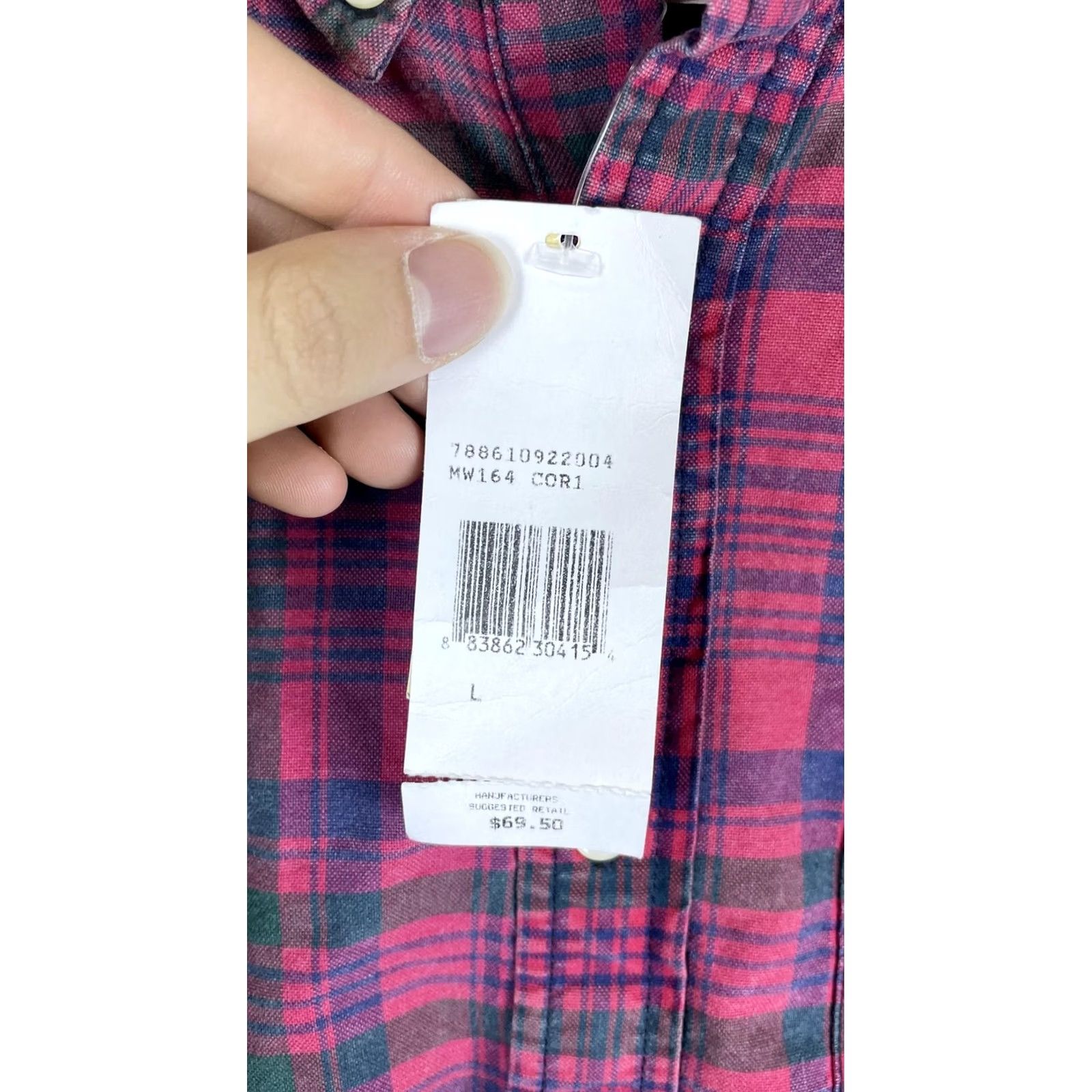 Vintage Denim & Supply Ralph Lauren Shirt Mens Large Red Plaid Long Sleeve Button Front Size US L / EU 52-54 / 3 - 2 Thumbnail