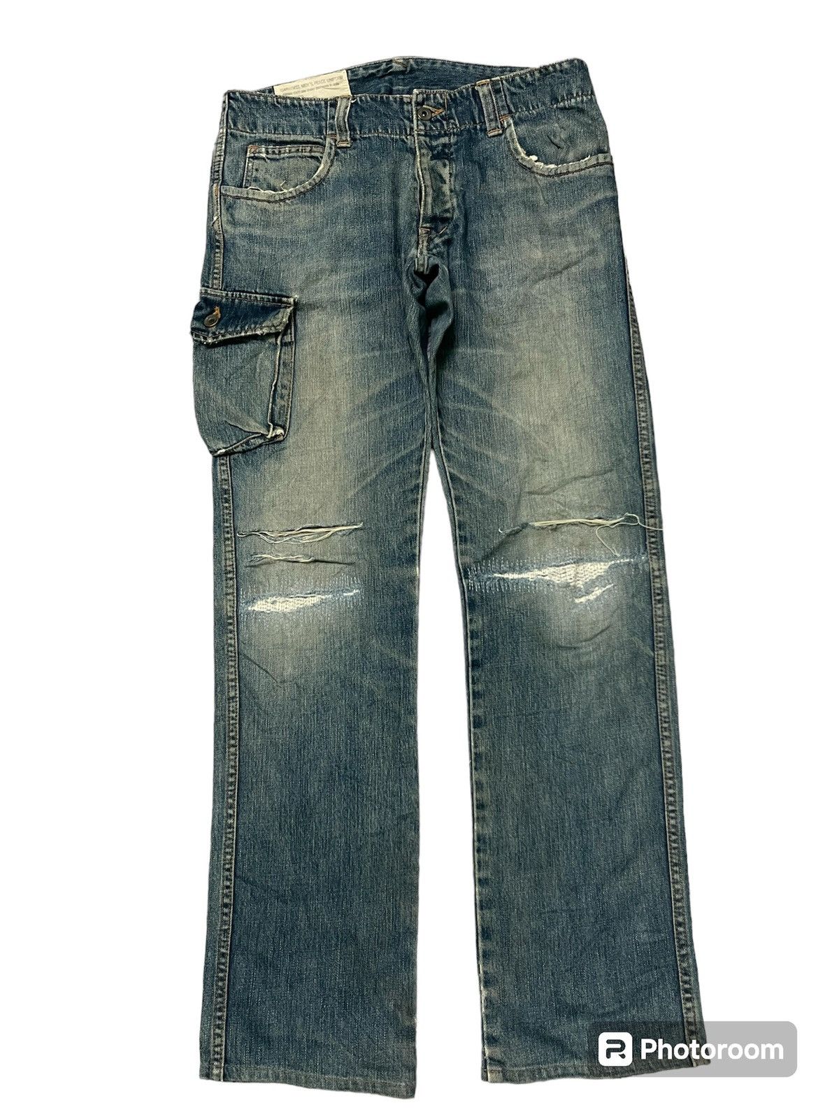 Japanese Brand 60s JOHN BULL RARE 5 POCKET JEANS DISTRESSED Size US 31 - 2 Thumbnail