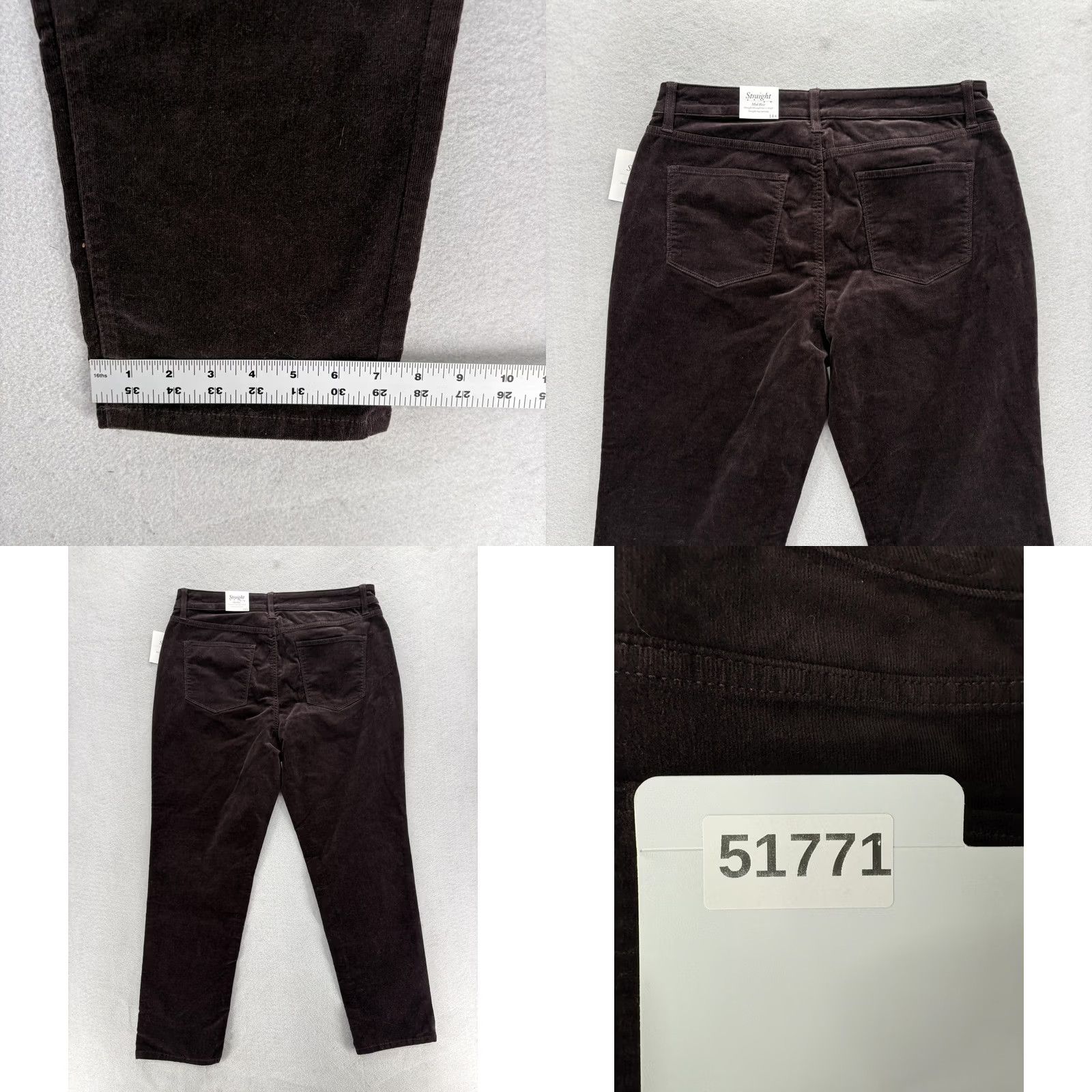 Croft & Barrow Croft & Barrow Womens 14 Short Brown Corduroy Pants Stretch Tummy Control NWT Size 36" / US 14 / IT 50 - 8 Thumbnail